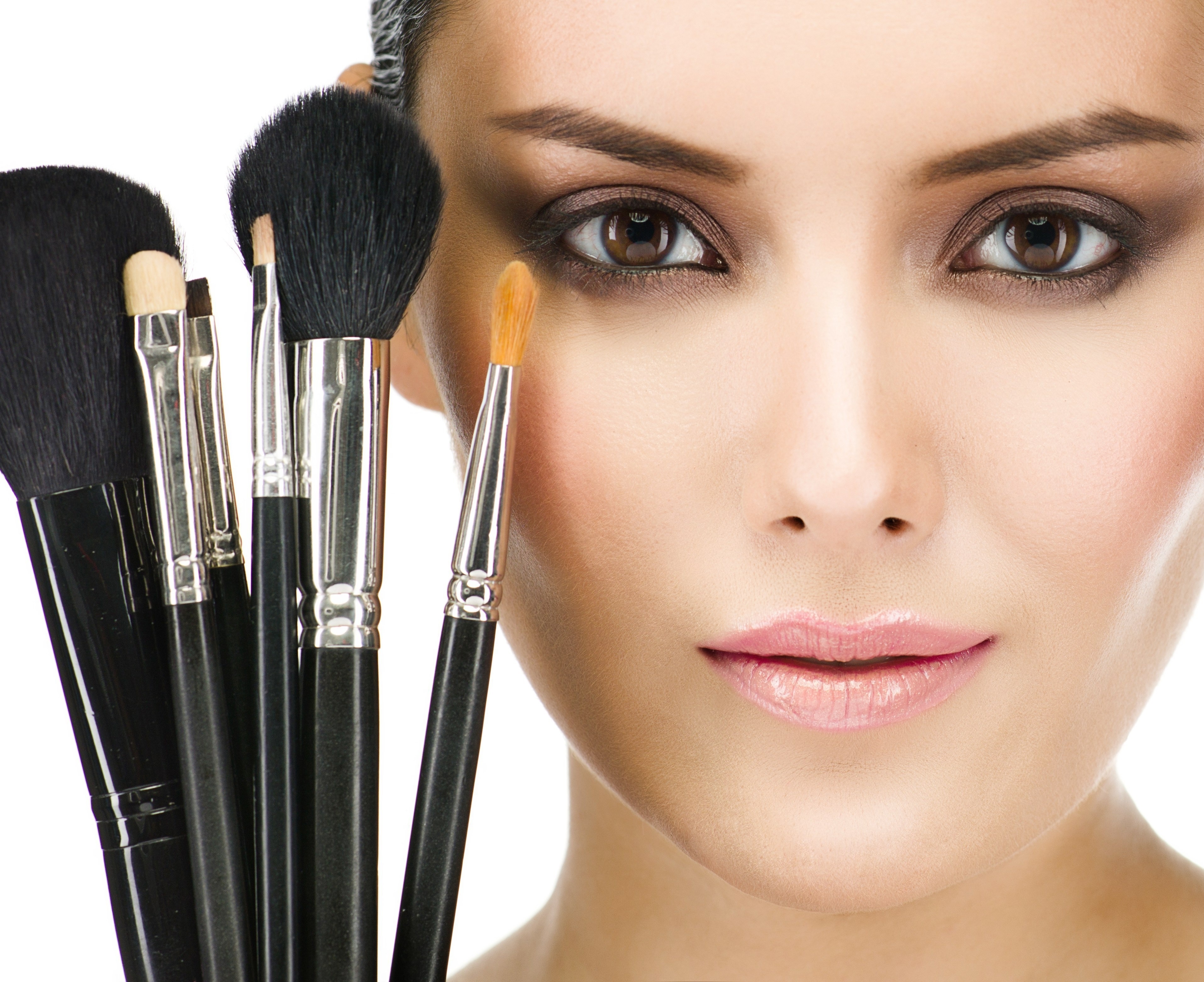 3830x3130 Cosmetics, Face, Makeup, Paintbrush, Glance, Model Gallery HD Wallpaper, Desktop