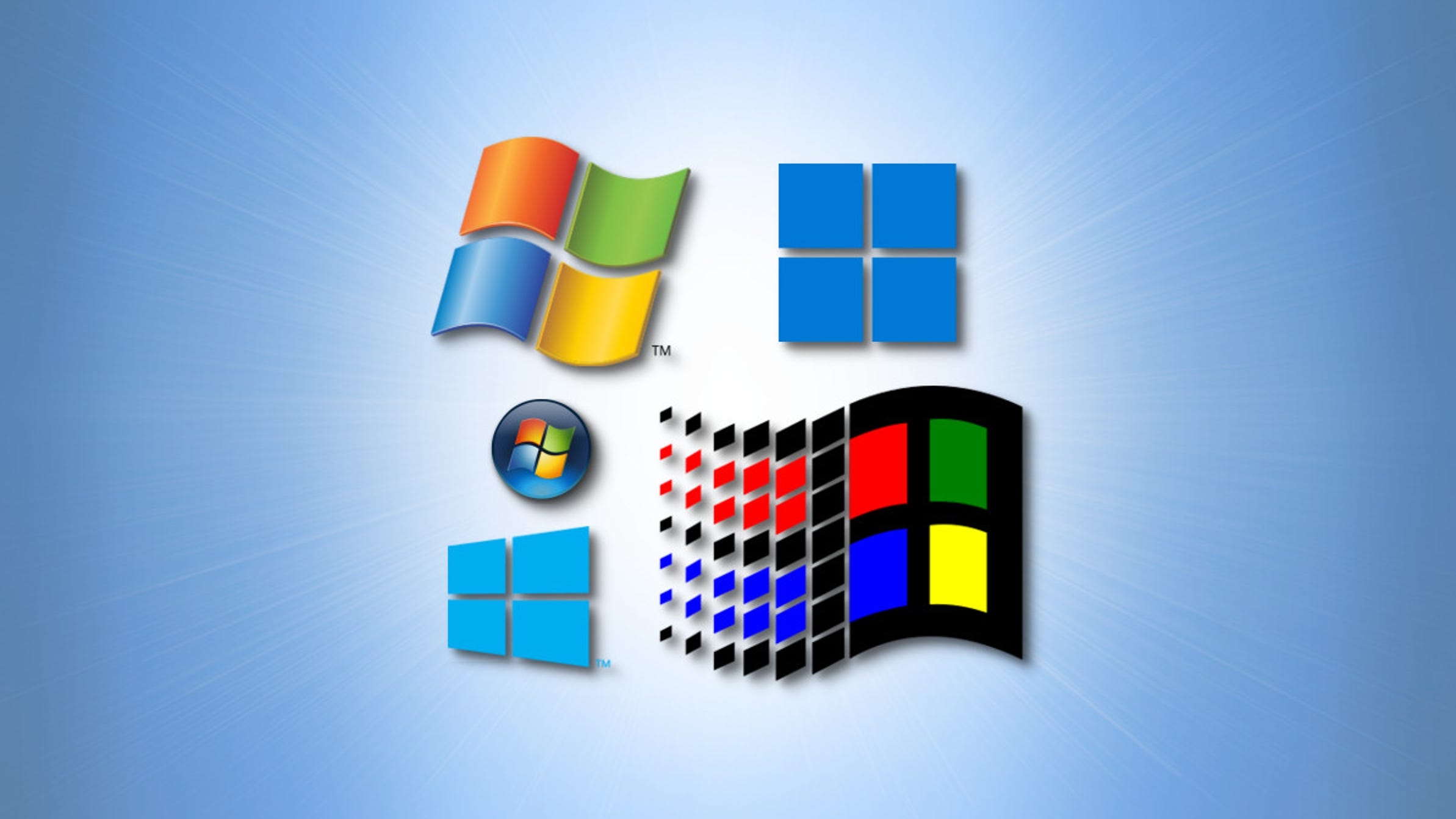 2390x1350 Every Microsoft Windows Logo From 1985 to 2022, Desktop