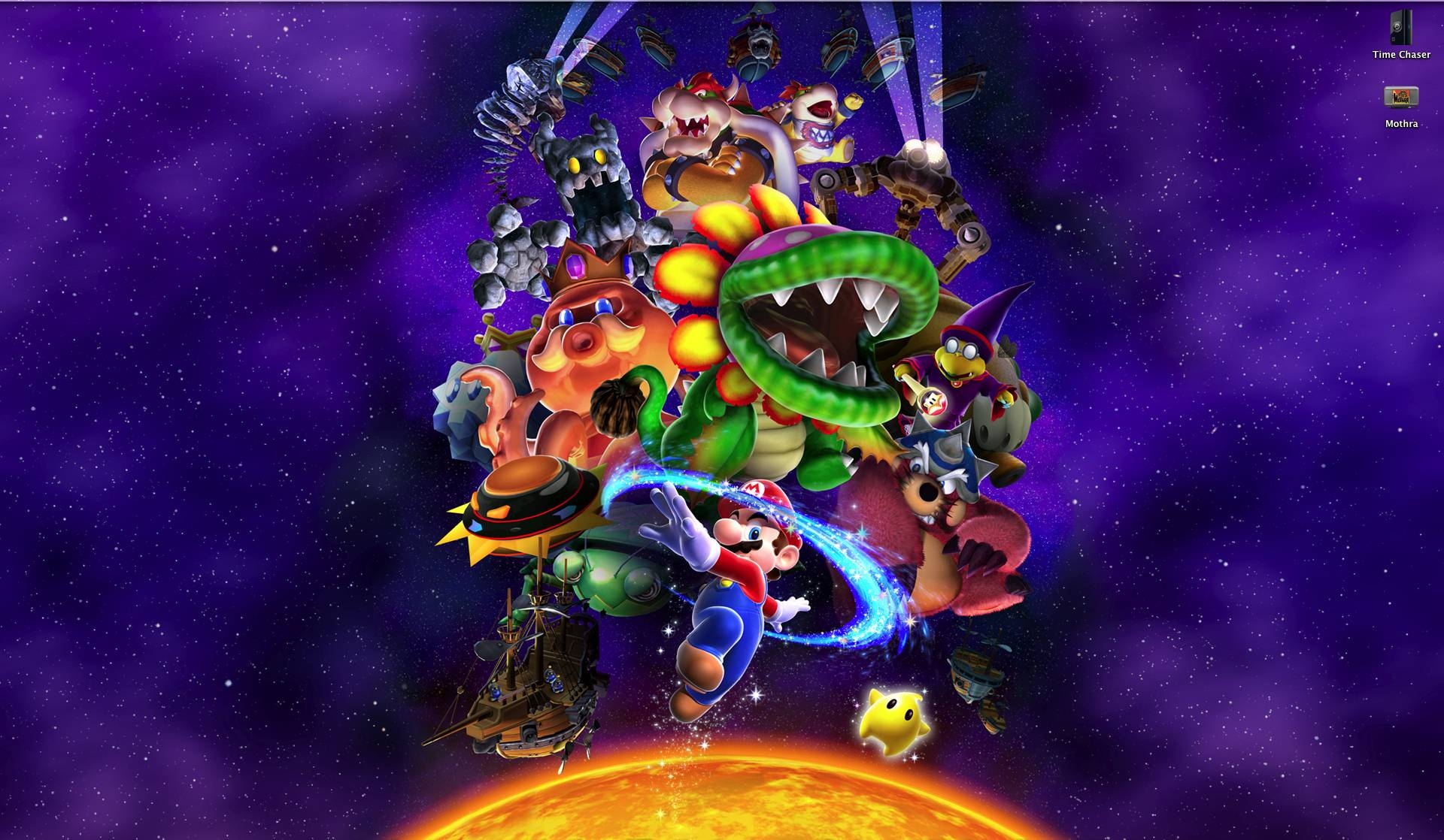 1920x1120 Cropped an epic Super Mario Galaxy wallpaper, Desktop