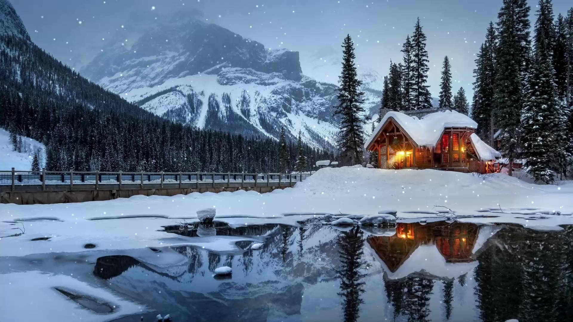 1920x1080 Cozy Winter Cabin Live Wallpaper, Desktop