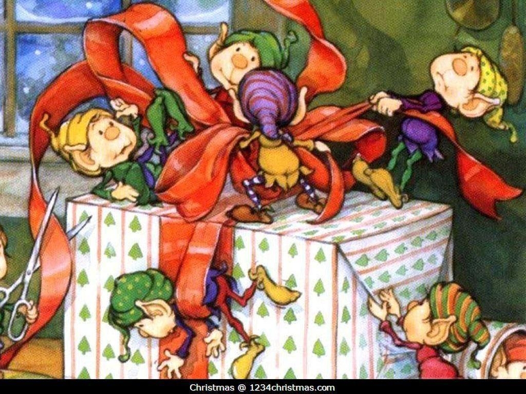 1030x770 Christmas Elves Wallpaper, Desktop