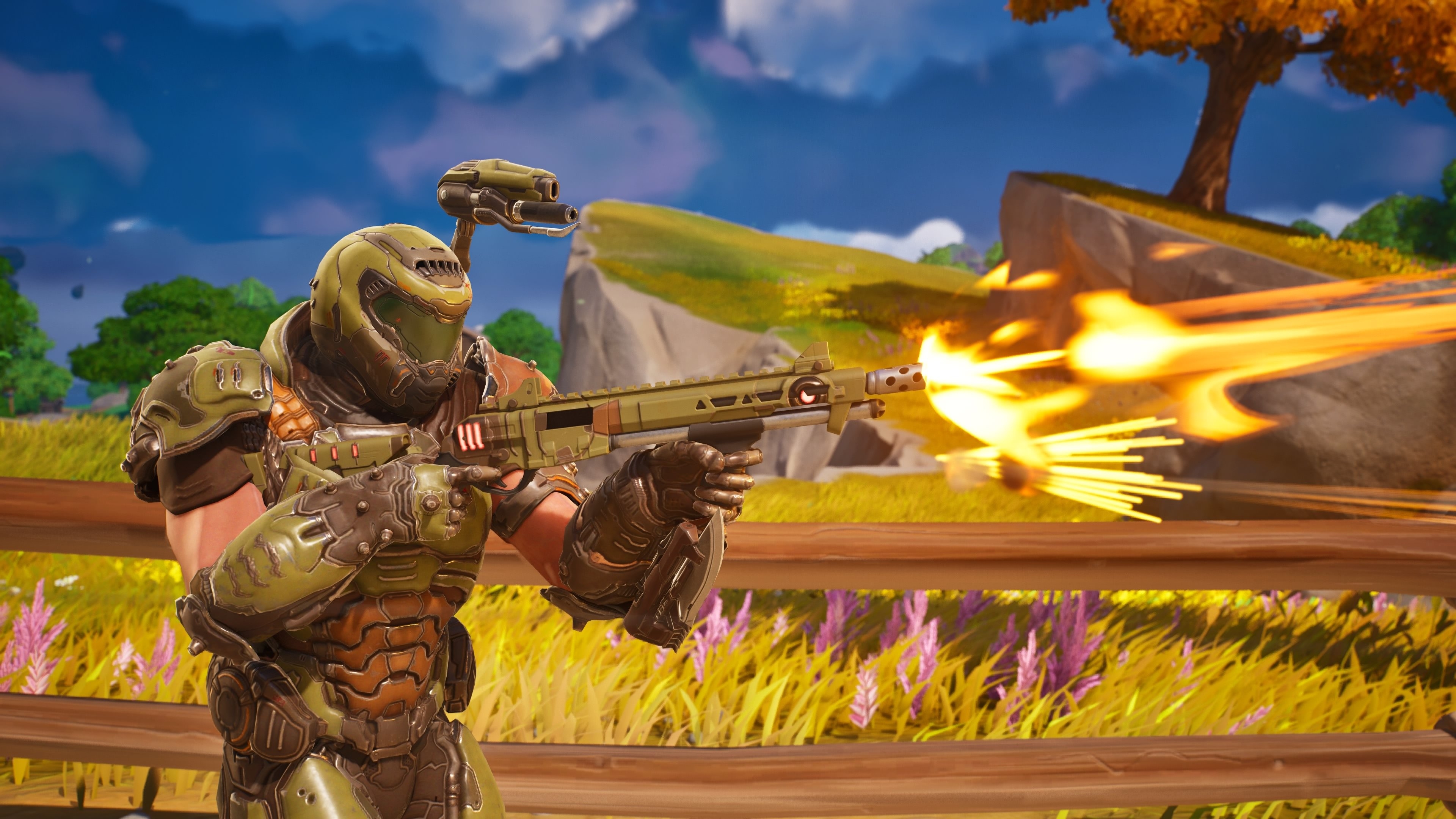 3840x2160 Doom Slayer Fortnite wallpaper, Desktop