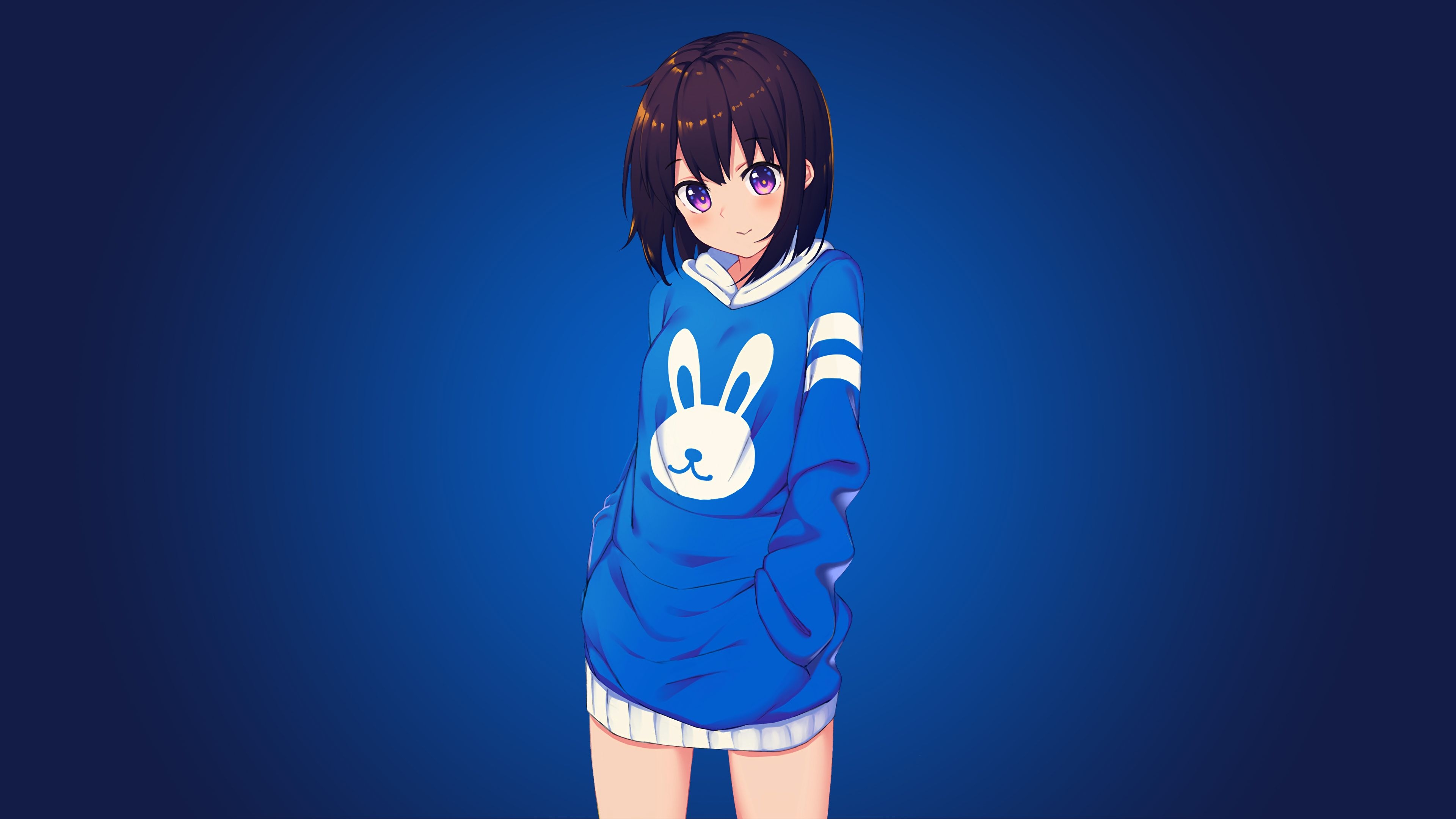 3840x2160 Blue Bunny Girl Anime 4k, HD Anime, 4k Wallpaper, Image, Background, Photo and Picture, Desktop