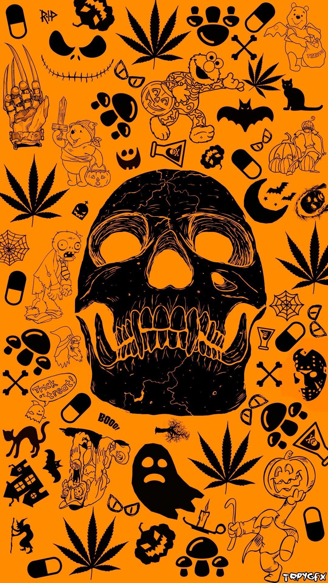 1080x1920 Halloween Psychedelic Wallpaper Free Halloween Psychedelic Background, Phone