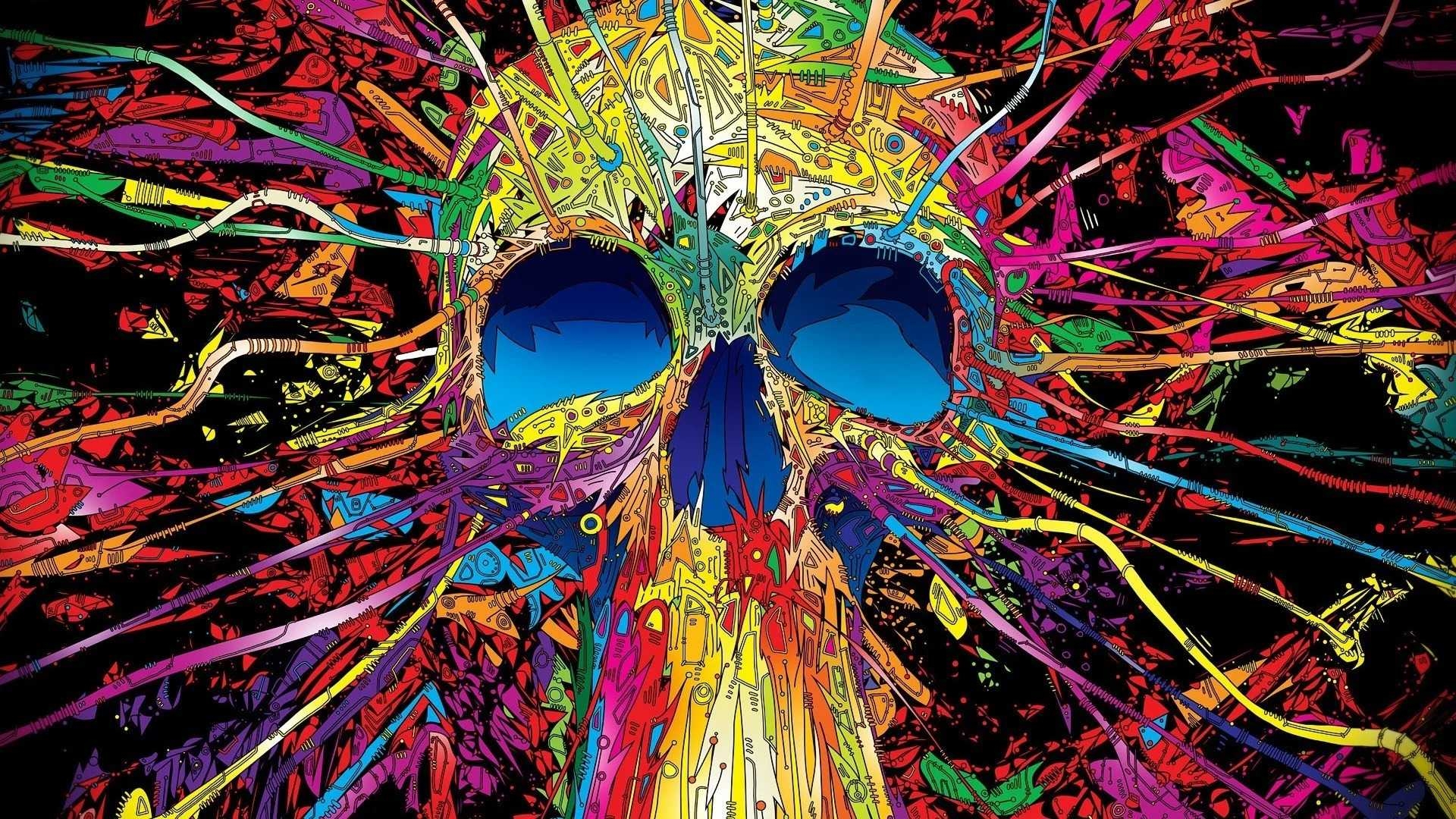 1920x1080 Skull Psychedelic Wallpaper PC Free HD Wallpaper, Desktop