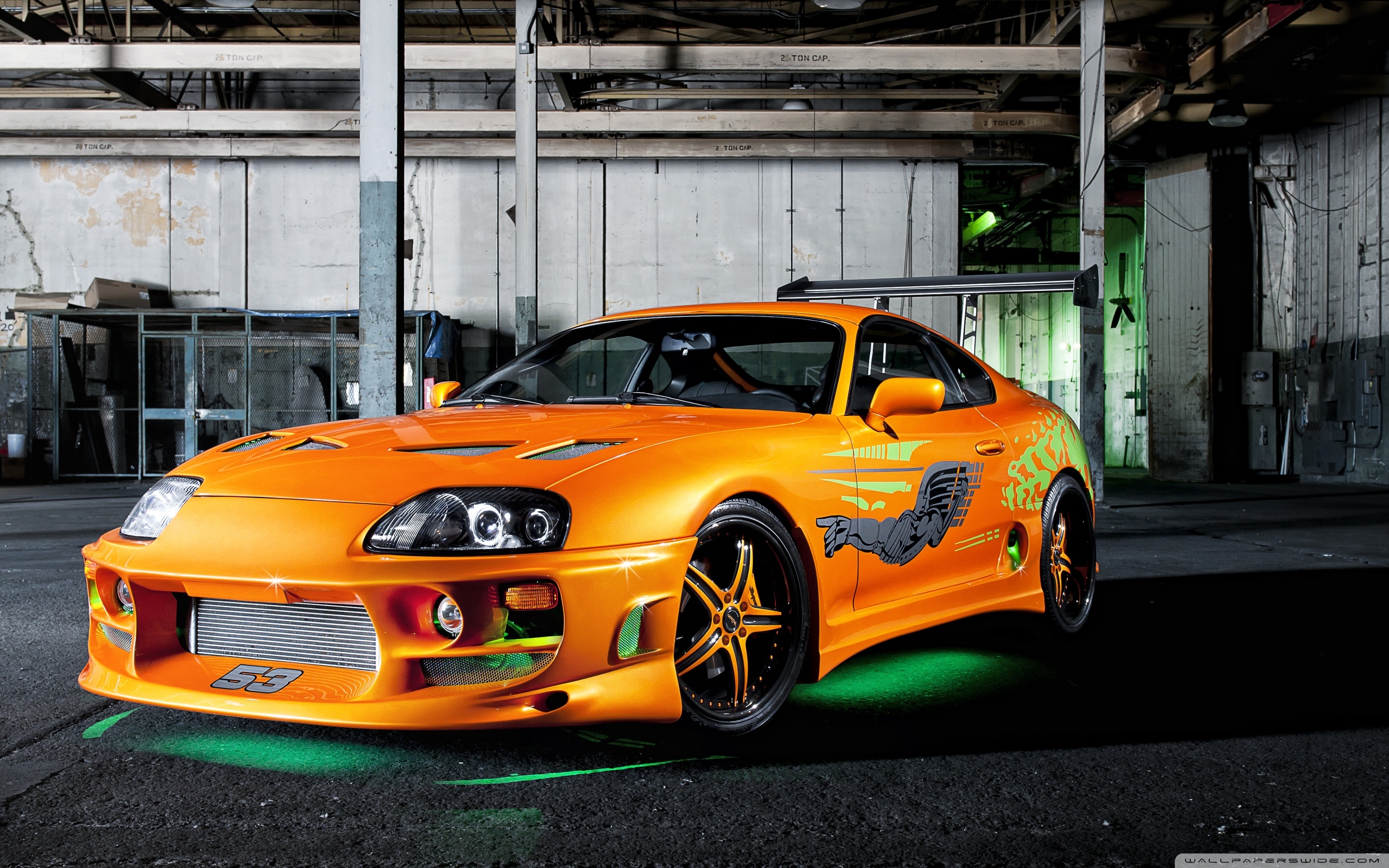 2560x1600 Orange Toyota Supra Neon Ultra HD Desktop Background Wallpaper for 4K UHD TV, Multi Display, Dual Monitor, Tablet, Desktop