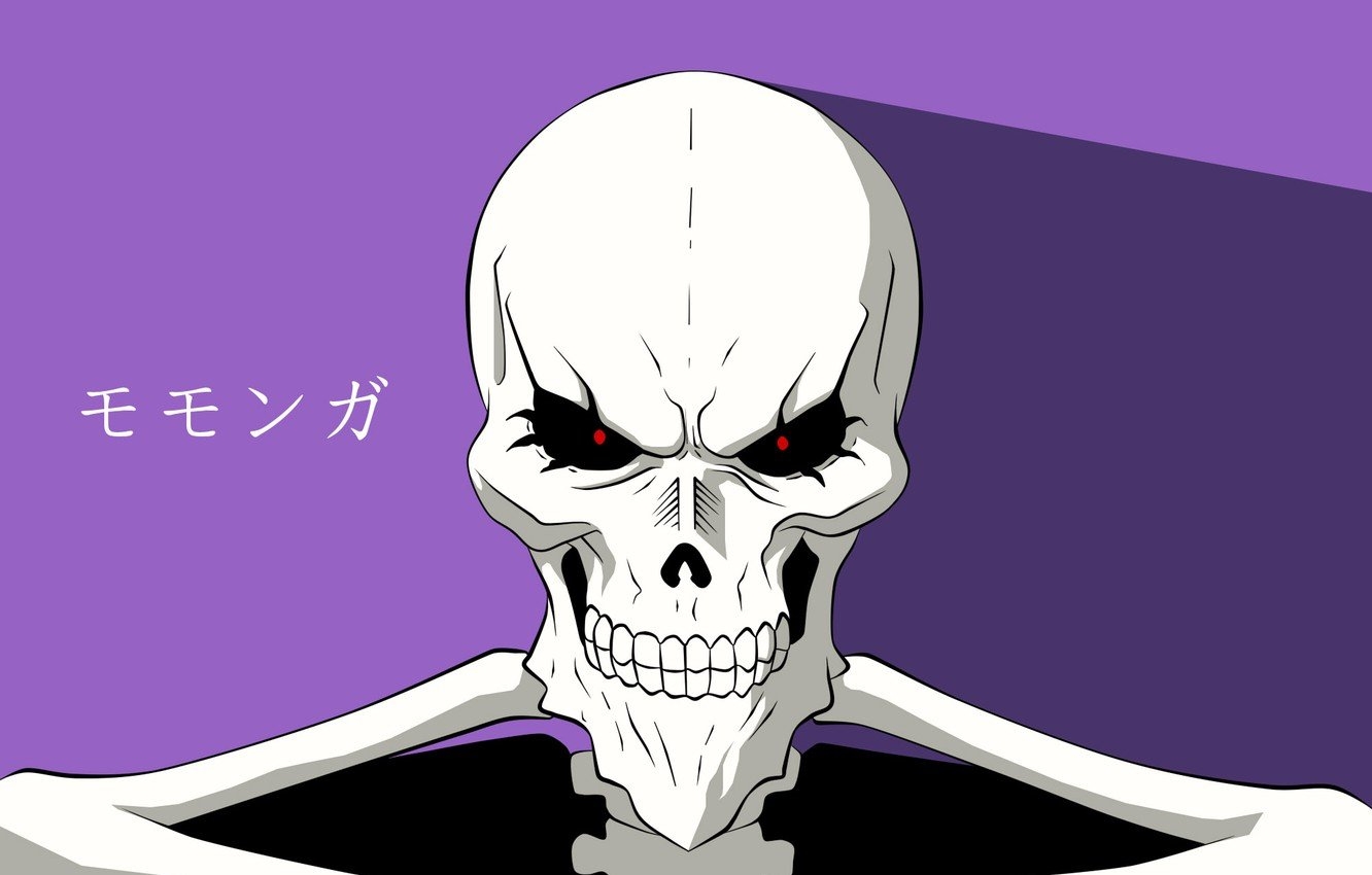 1340x850 Wallpaper skull, skeleton, Overlord, Lord image for desktop, section сёнэн, Desktop