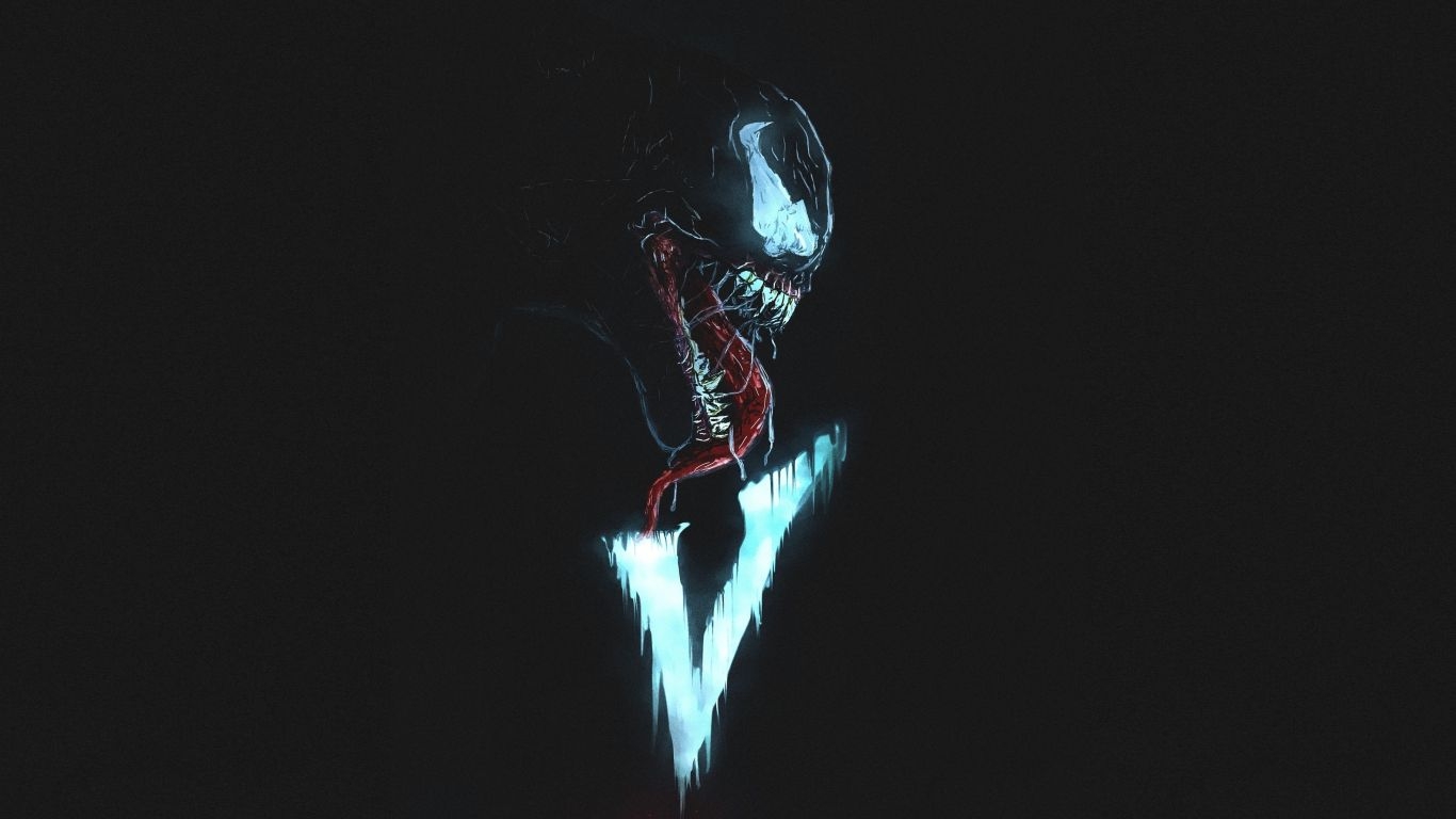 1370x770 Download  wallpaper venom, villain, minimal, artwork, tablet, laptop,  HD image, background, 10045, Desktop