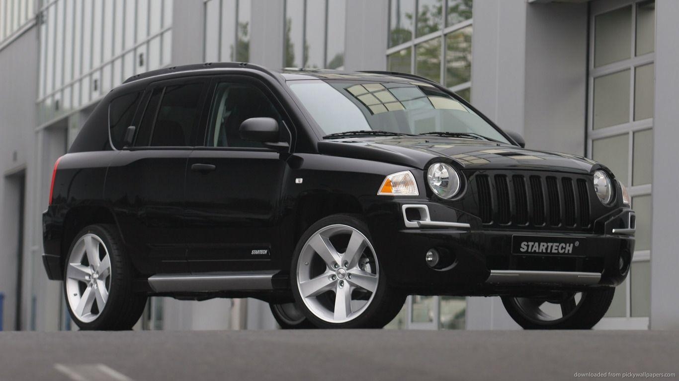 1370x770 Download  Black Jeep Compass Wallpaper, Desktop