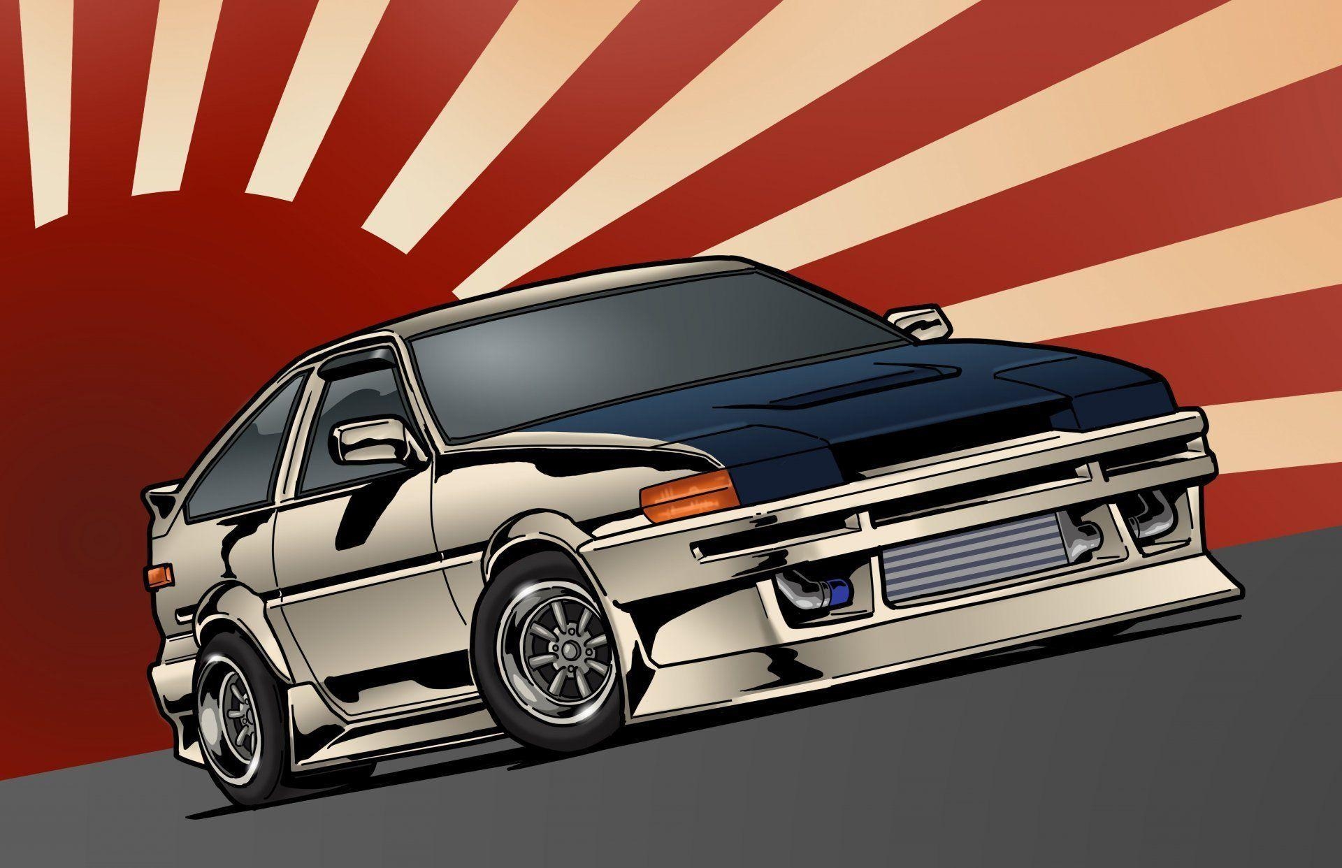 1920x1250 toyota corolla ae86 stance jdm front toyota japan art HD wallpaper, Desktop