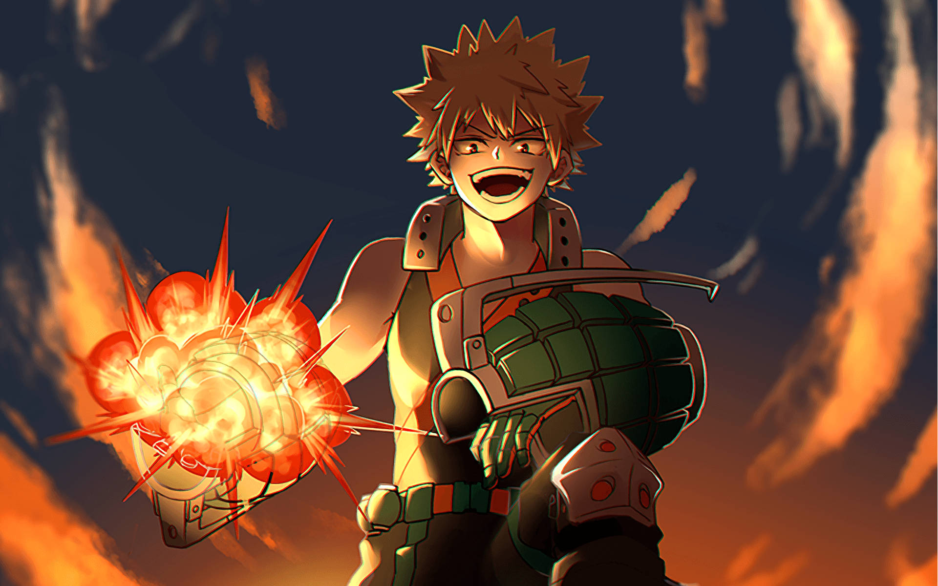 1920x1200 Download Bakugou Laughing Menacingly Wallpaper, Desktop