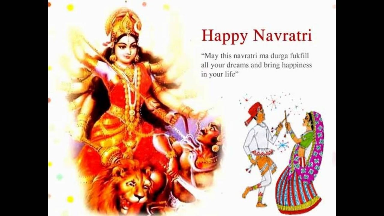 1280x720 Happy Navratri 2015 HD Wallpaper Maa Slogan Wallpaper & Background Download, Desktop