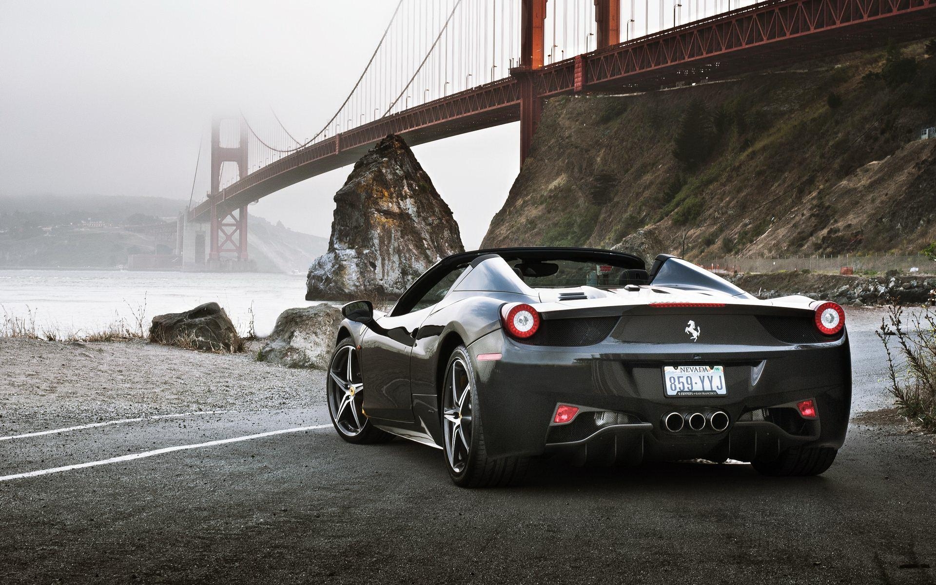 1920x1200 Ferrari 458 Spider Black Sports Car Widescreen. Car Picture, Desktop