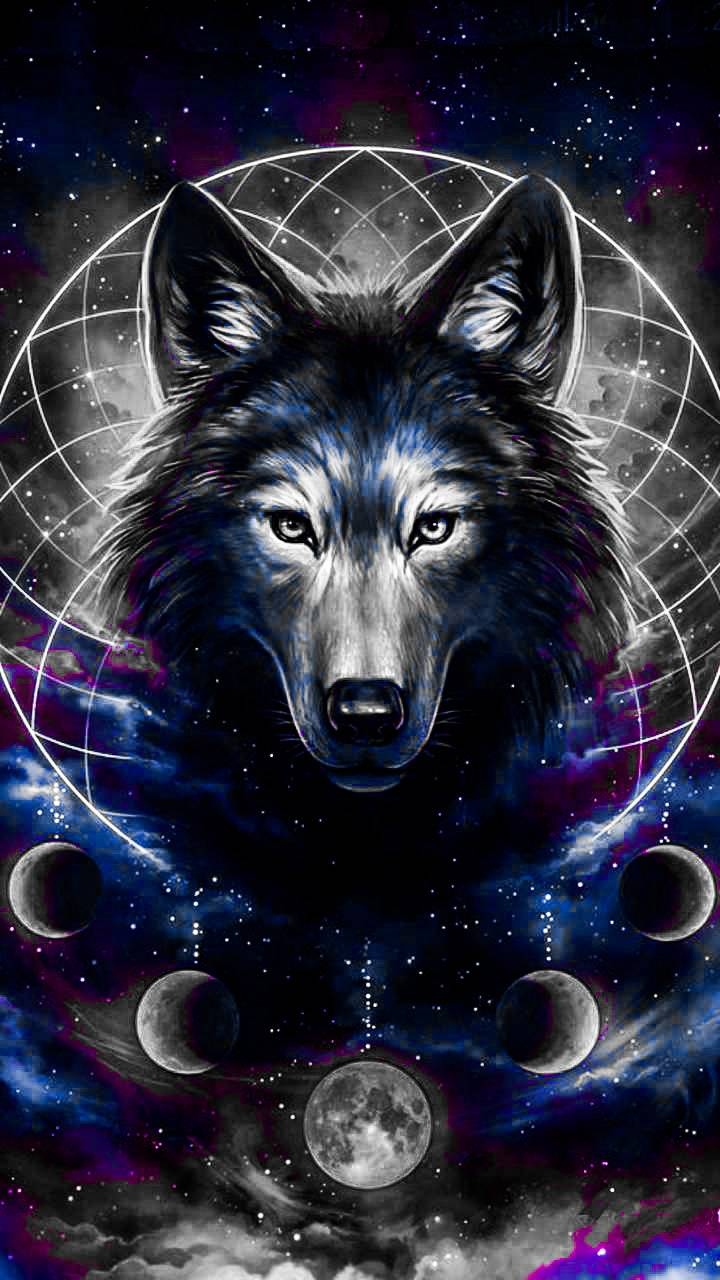 720x1280 Unicorn Galaxy Wolf Wallpaper, Phone