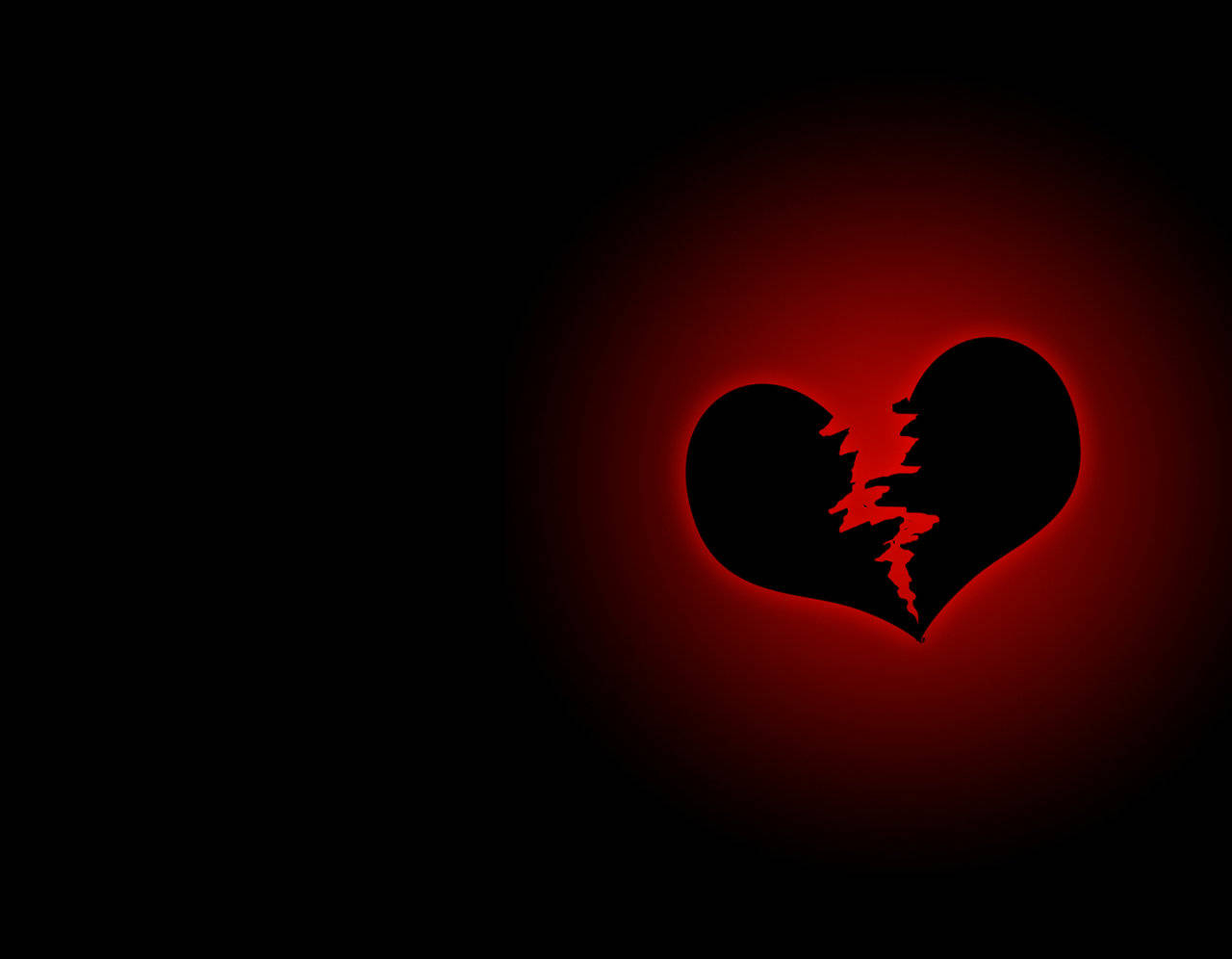 1280x1000 Download Gradient Broken Heart Artwork Wallpaper, Desktop