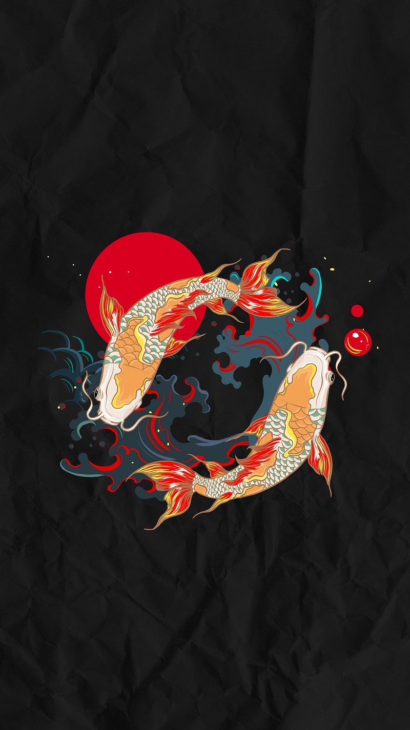 800x1430 Koi carp fish iPhone wallpaper, Phone