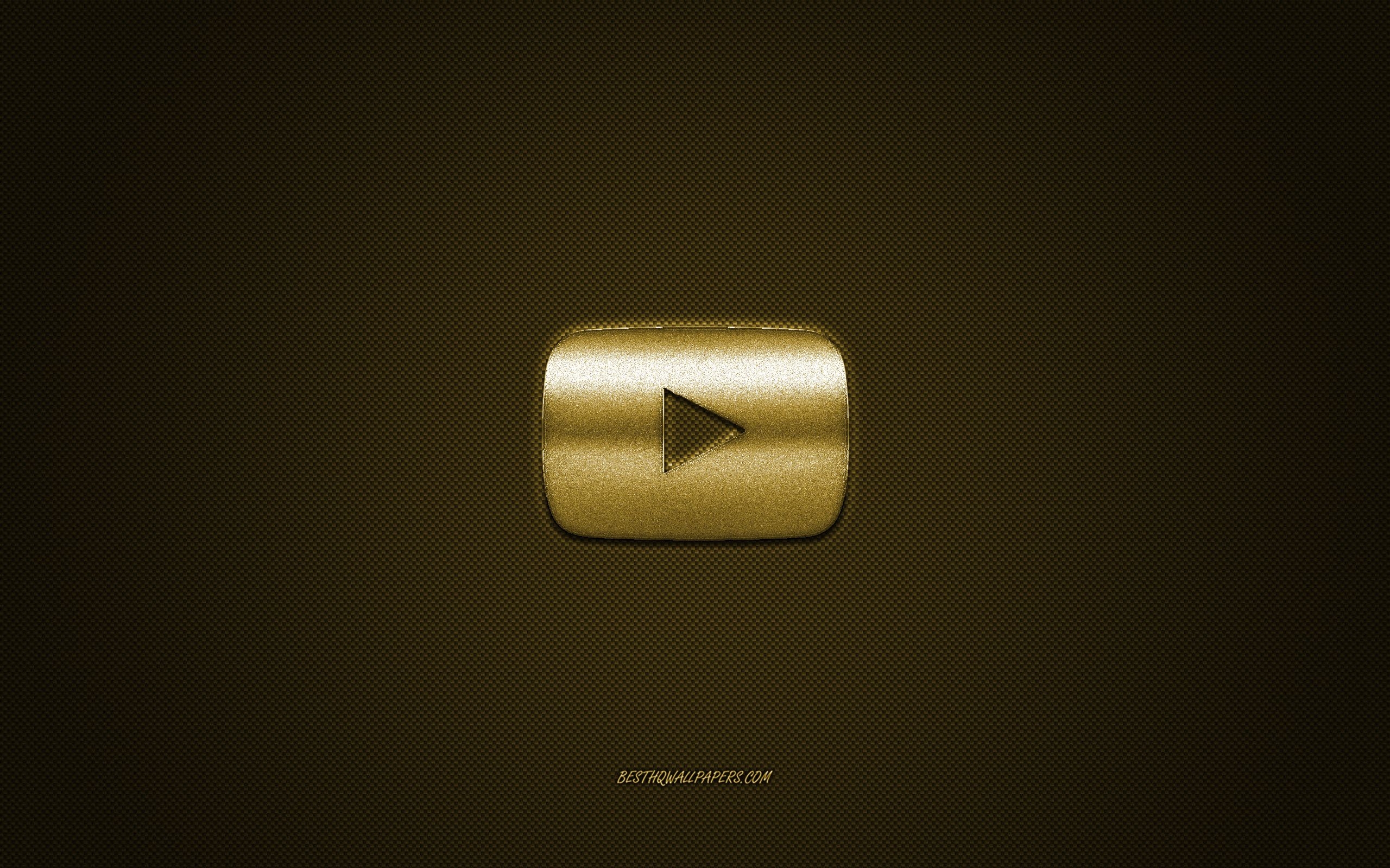 2560x1600 Gold Youtube Logo Wallpaper, Desktop