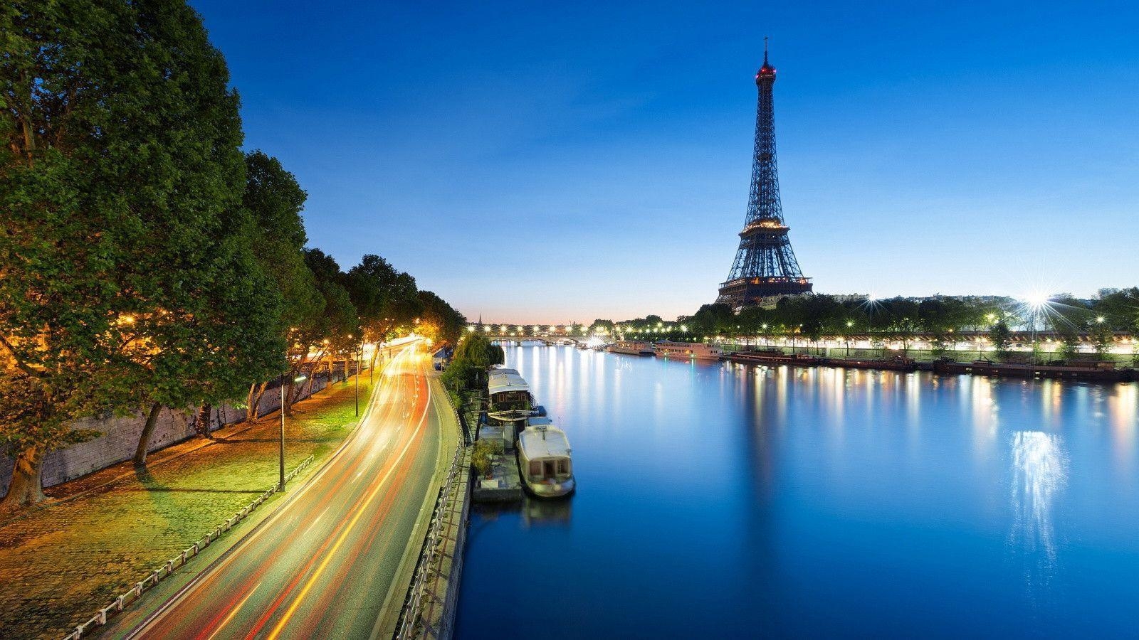 1600x900 Eiffel paris evening Wallpaper, Desktop