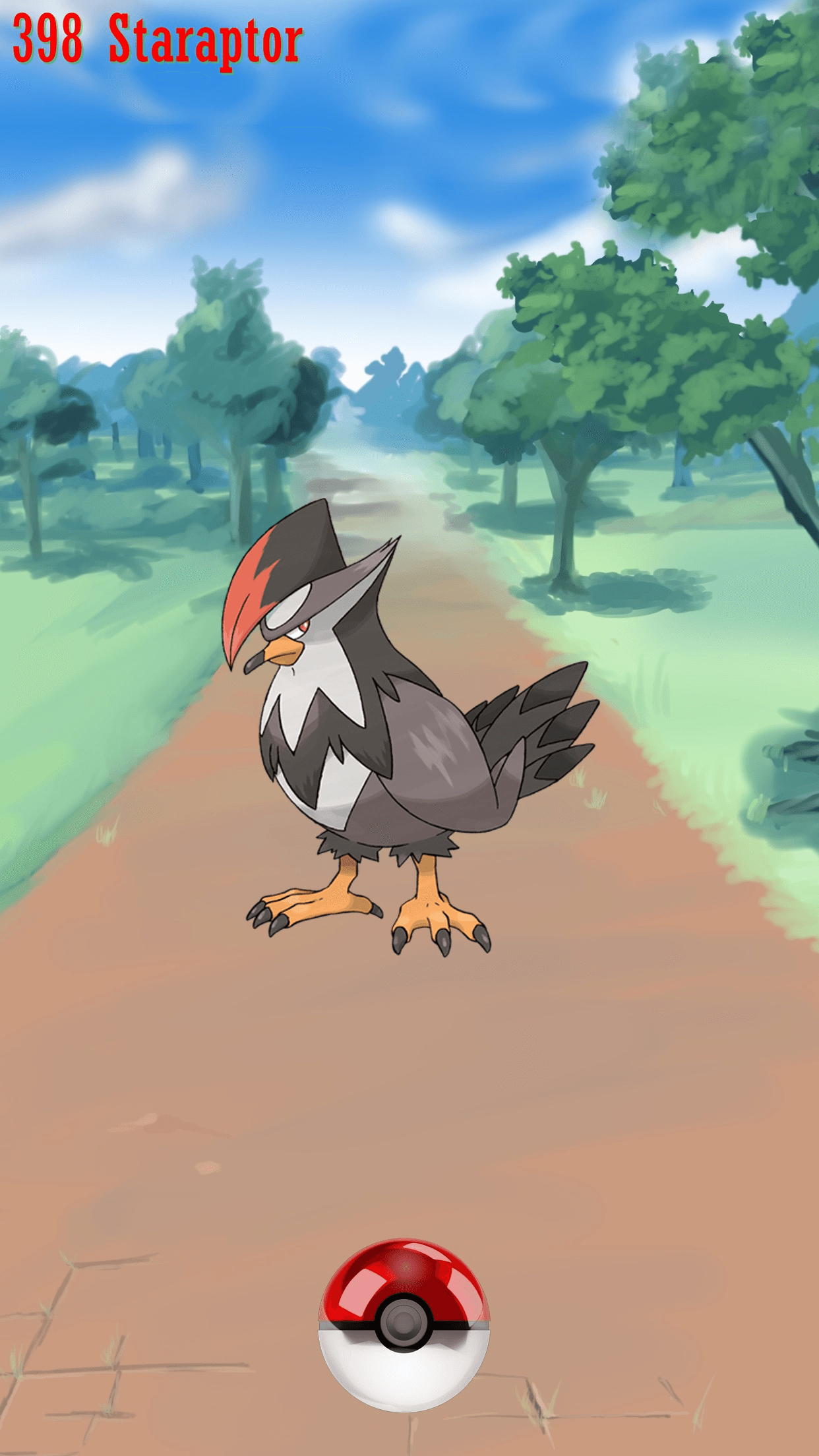 1250x2210 Street Pokeball Staraptor, Phone