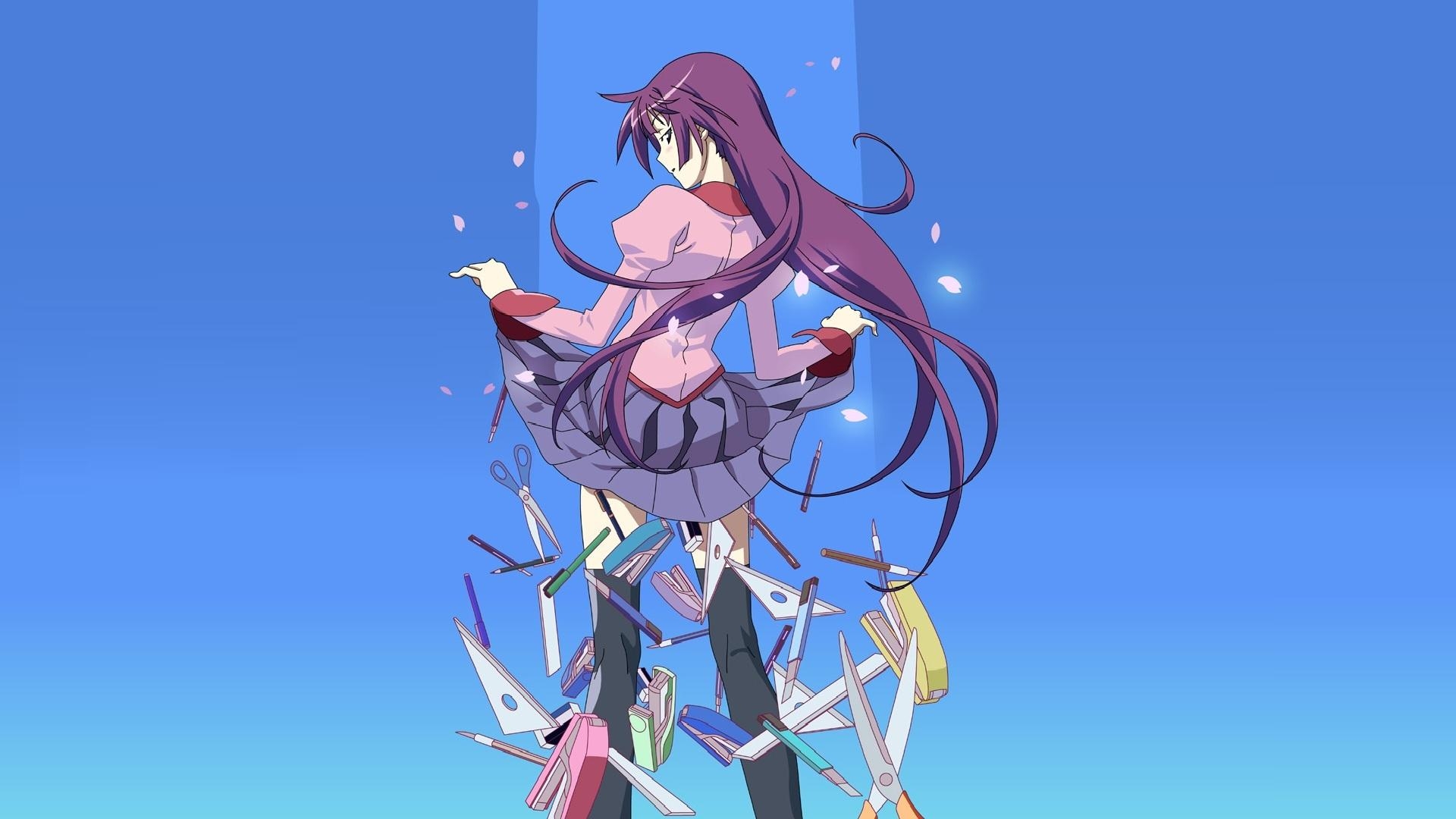 1920x1080 Bakemonogatari, Senjougahara Hitagi, Monogatari series wallpaper, Desktop