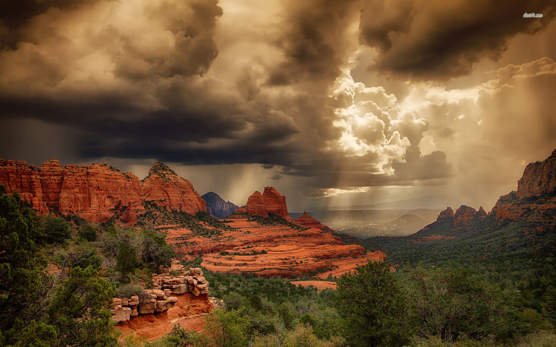 1920x1200 Heavy storm clouds above Sedona wallpaper wallpaper, Desktop