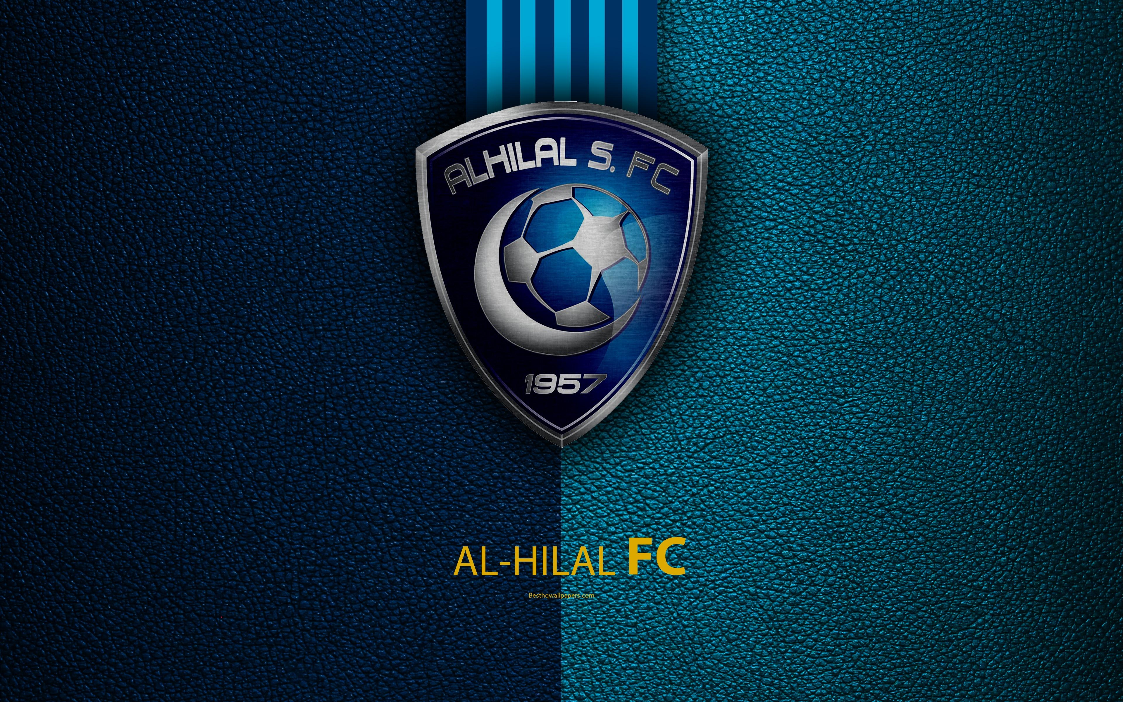 3840x2400 Download Wallpaper Al Hilal FC, 4K, Saudi Football Club, Leather, Desktop