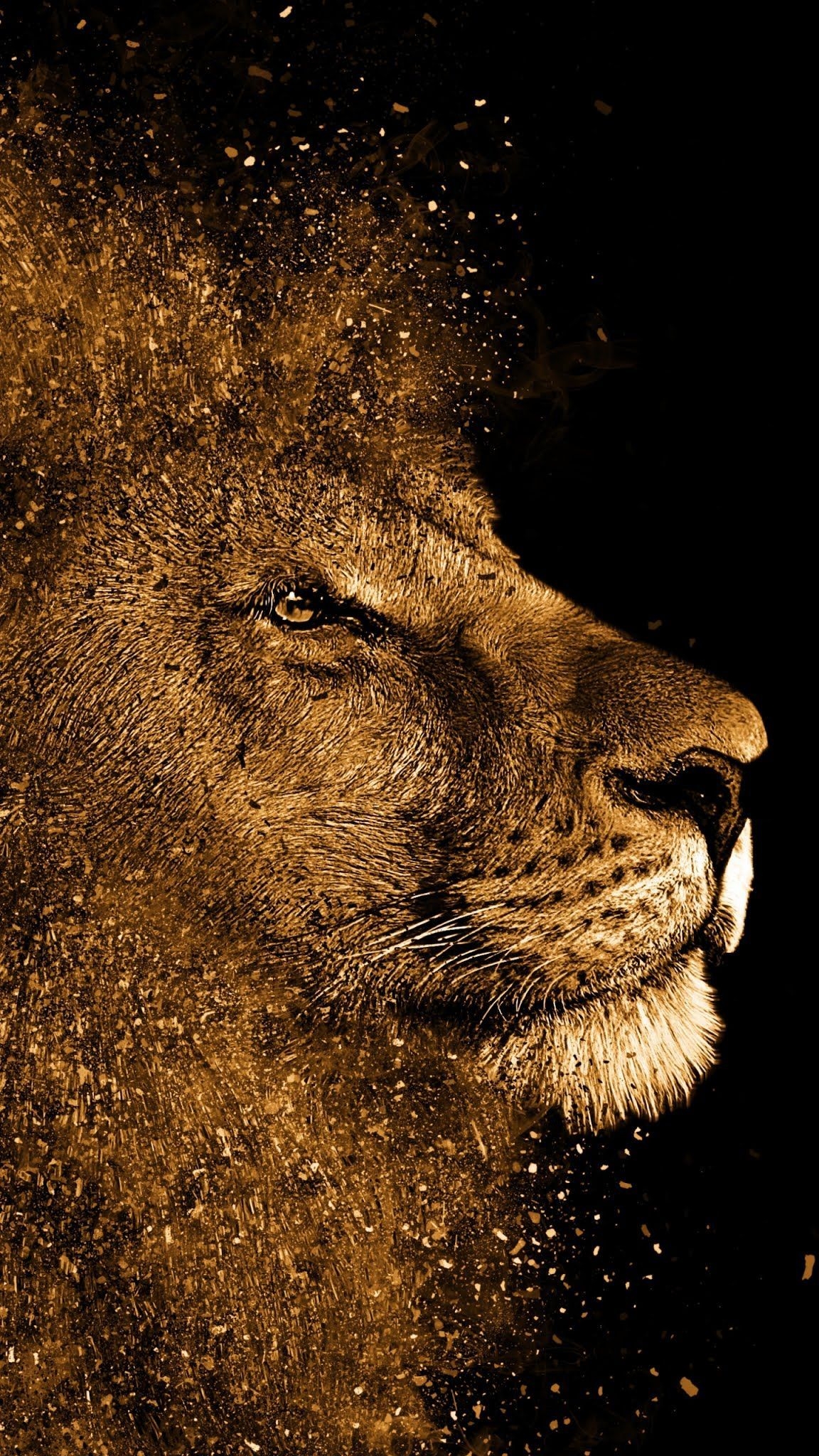 1160x2050 Download Lion painting art work Wallpaper for your Android, Phone