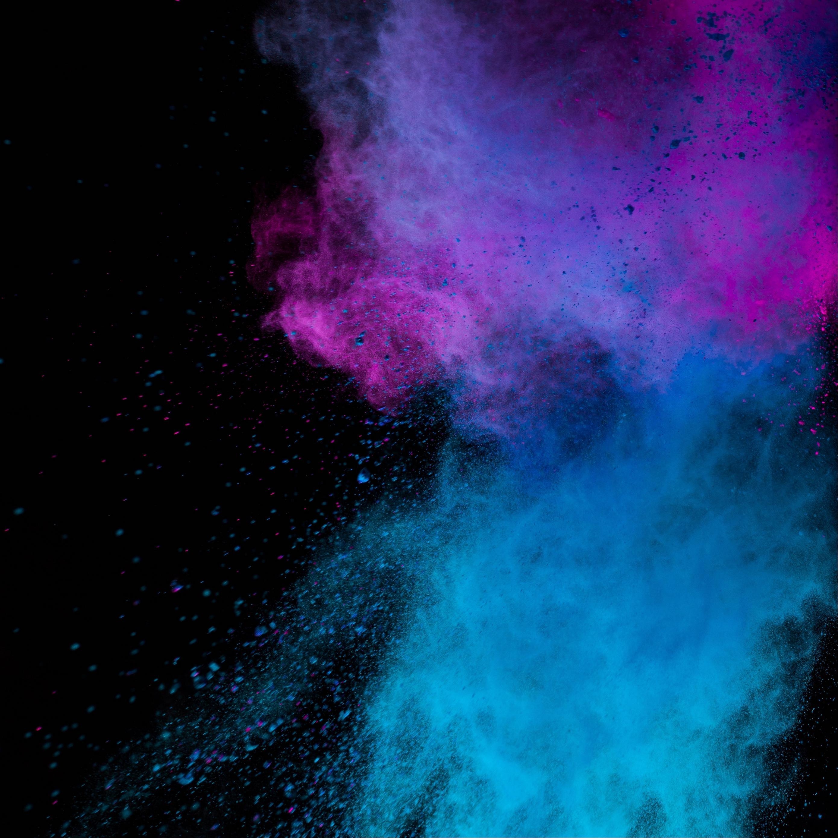 2780x2780 Download wallpaper  paint, holi, multicolored, particles, Phone