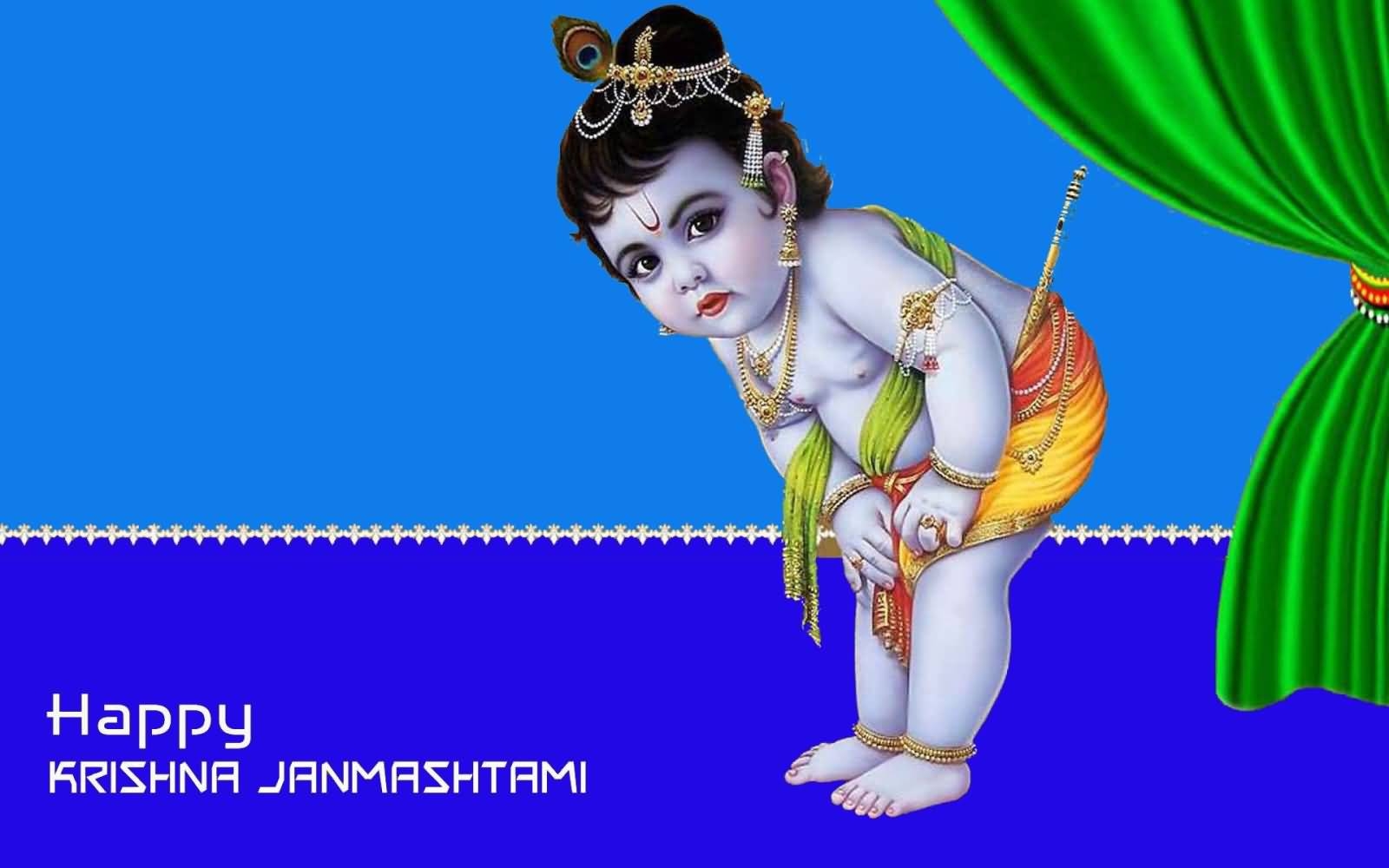 1600x1000 Latest Krishna Janmashtami Greeting Picture, Desktop