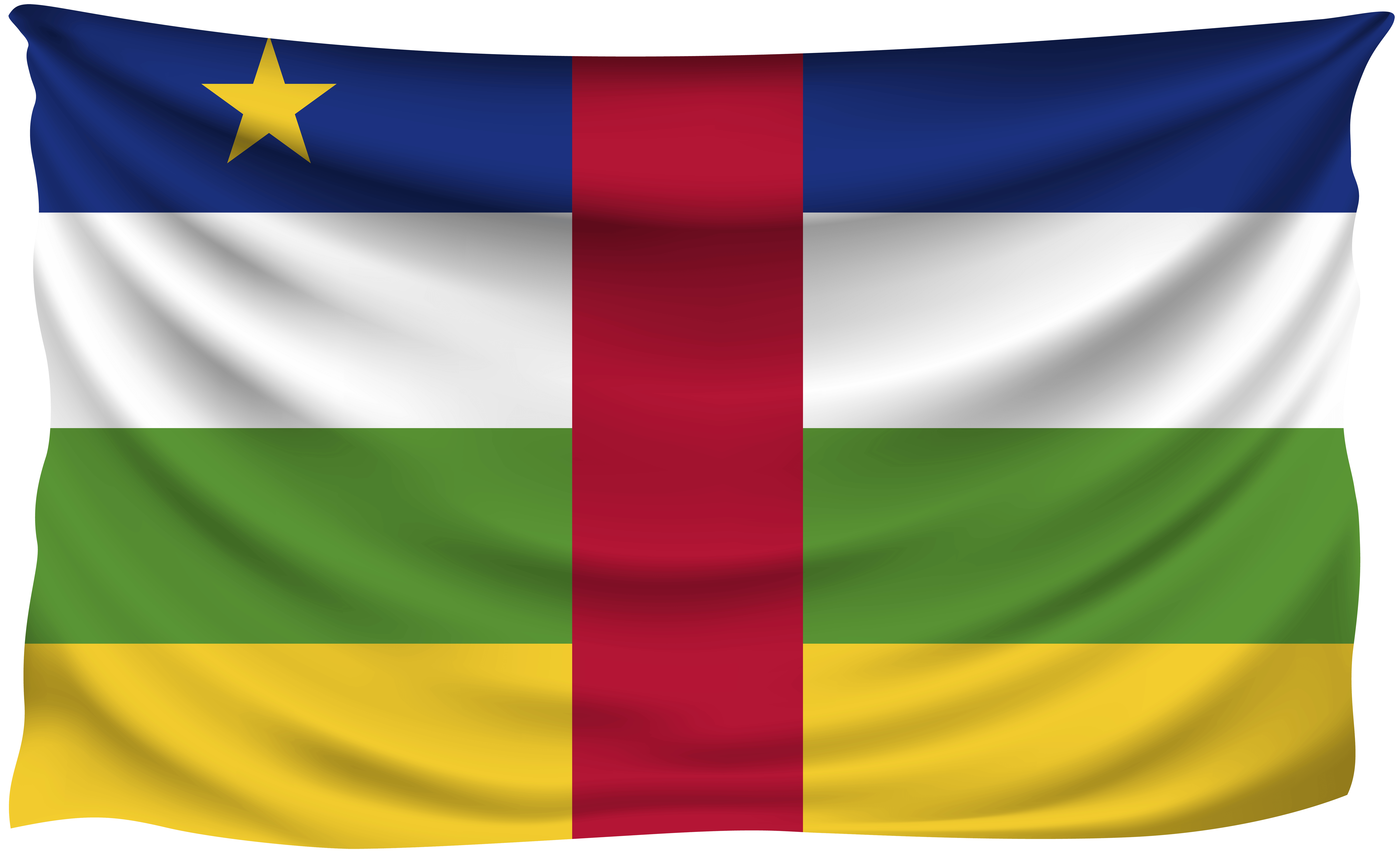 8000x4890 Central African Republic Wrinkled Flag, Desktop