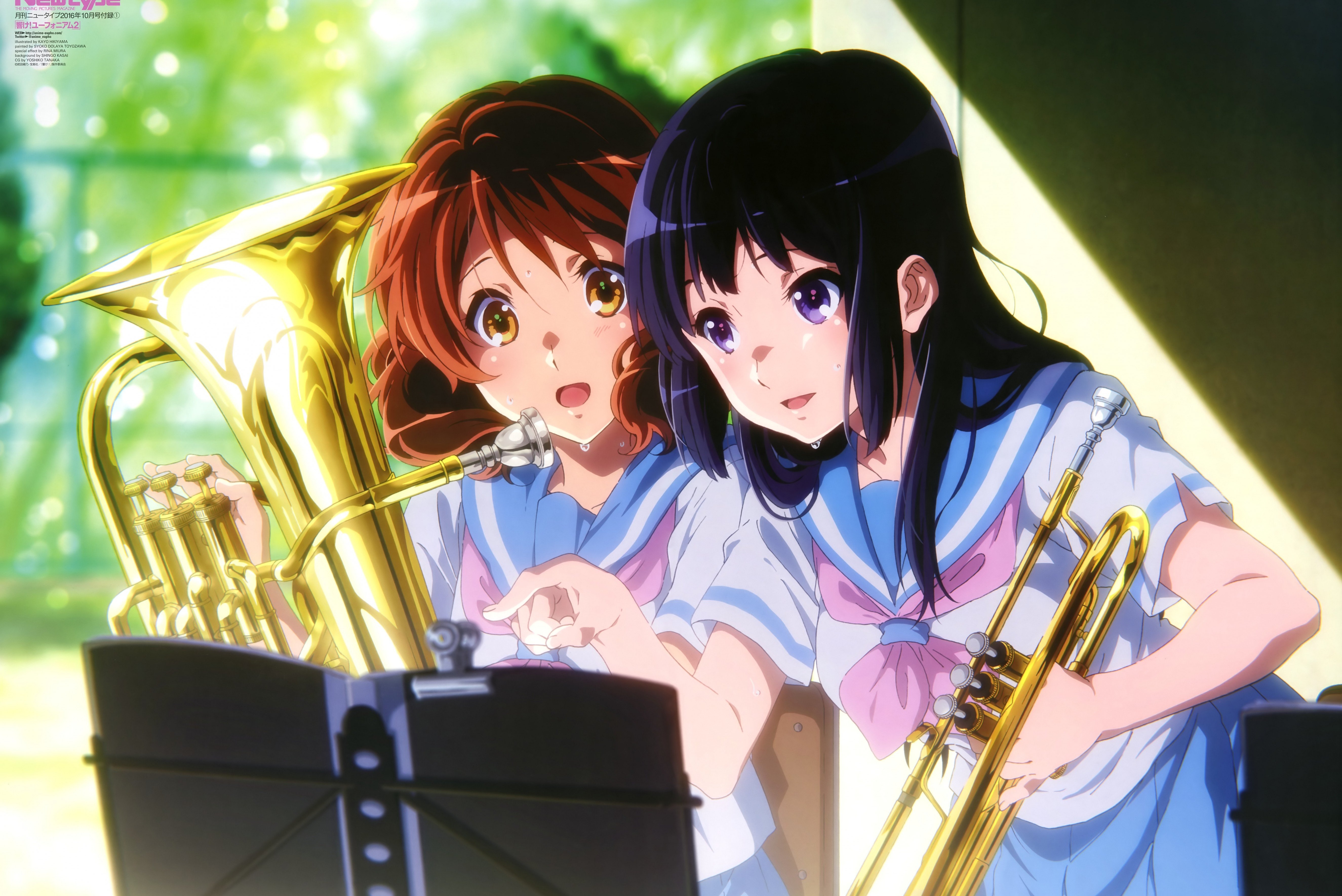 5300x3540 Download  Hibike Euphonium, Kousaka Reina, Oumae Kumiko, Desktop