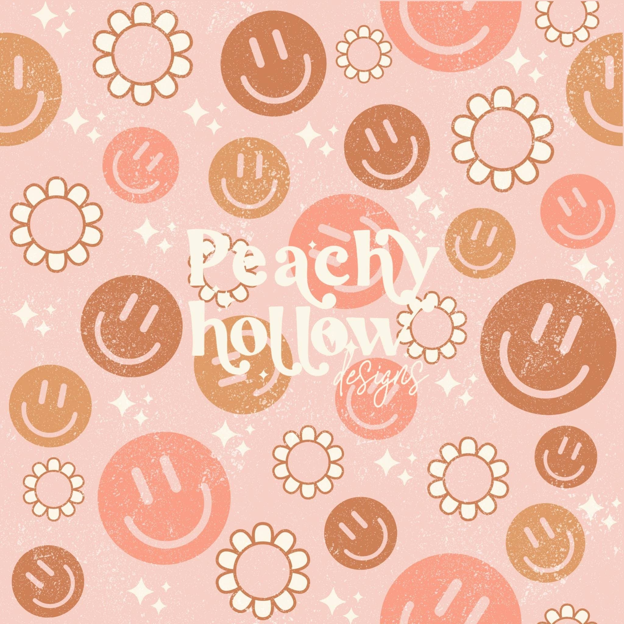 2050x2050 Smiley Face Seamless Pattern Background Paper, Scrapbook Paper, 12x Commercial Use, Sublimation, Retro, Happy Daisy Patterns, 300 DPI, Phone