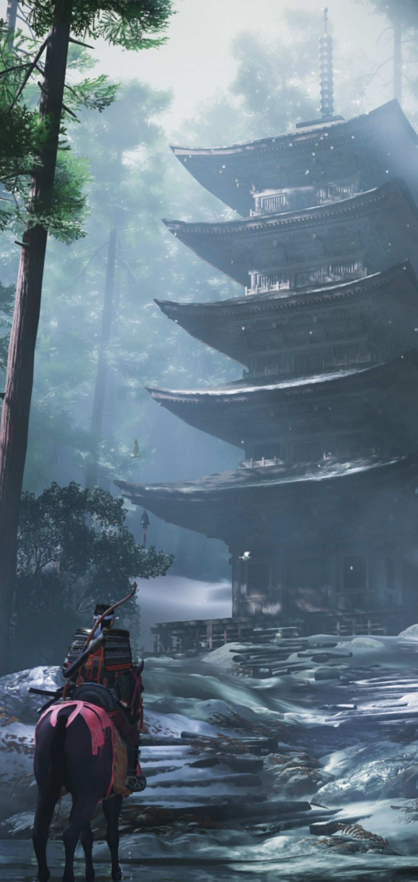 1440x3040 Ghost of Tsushima HD Wallpaper 4k. Ghost of tsushima, Anime scenery, Samurai art, Phone