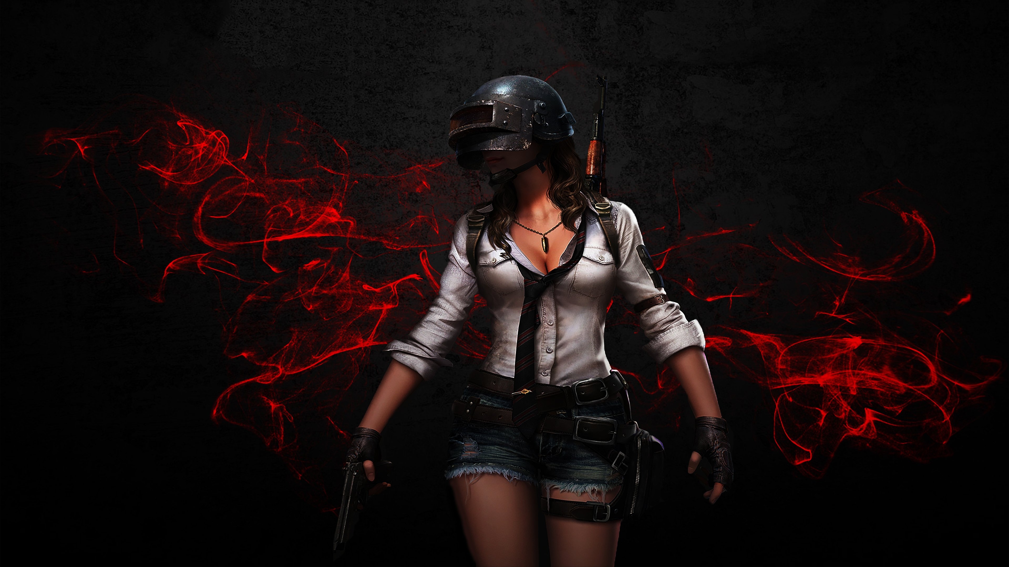 3840x2160 PUBG Helmet Girl, HD Games, 4k Wallpaper, Image, Background, Desktop