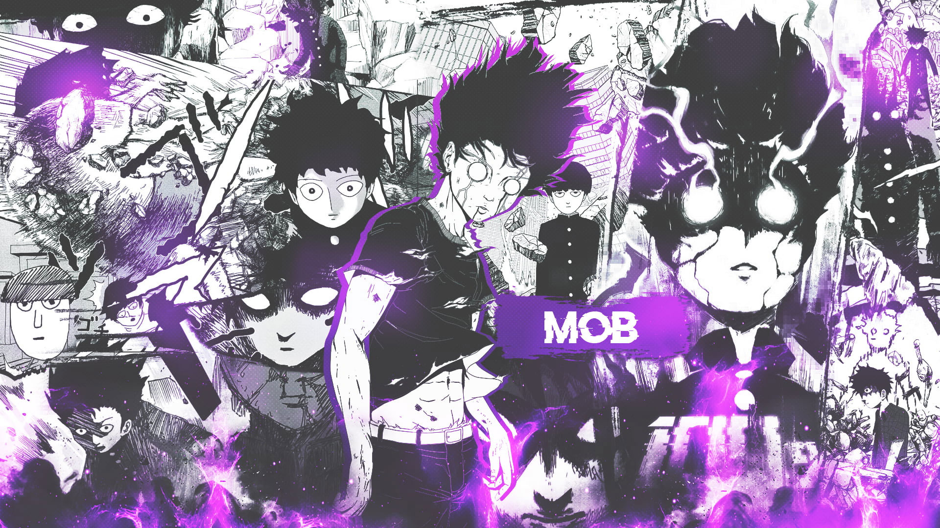 1920x1080 Wallpaper Mob Psycho Collage, Manga, Desktop