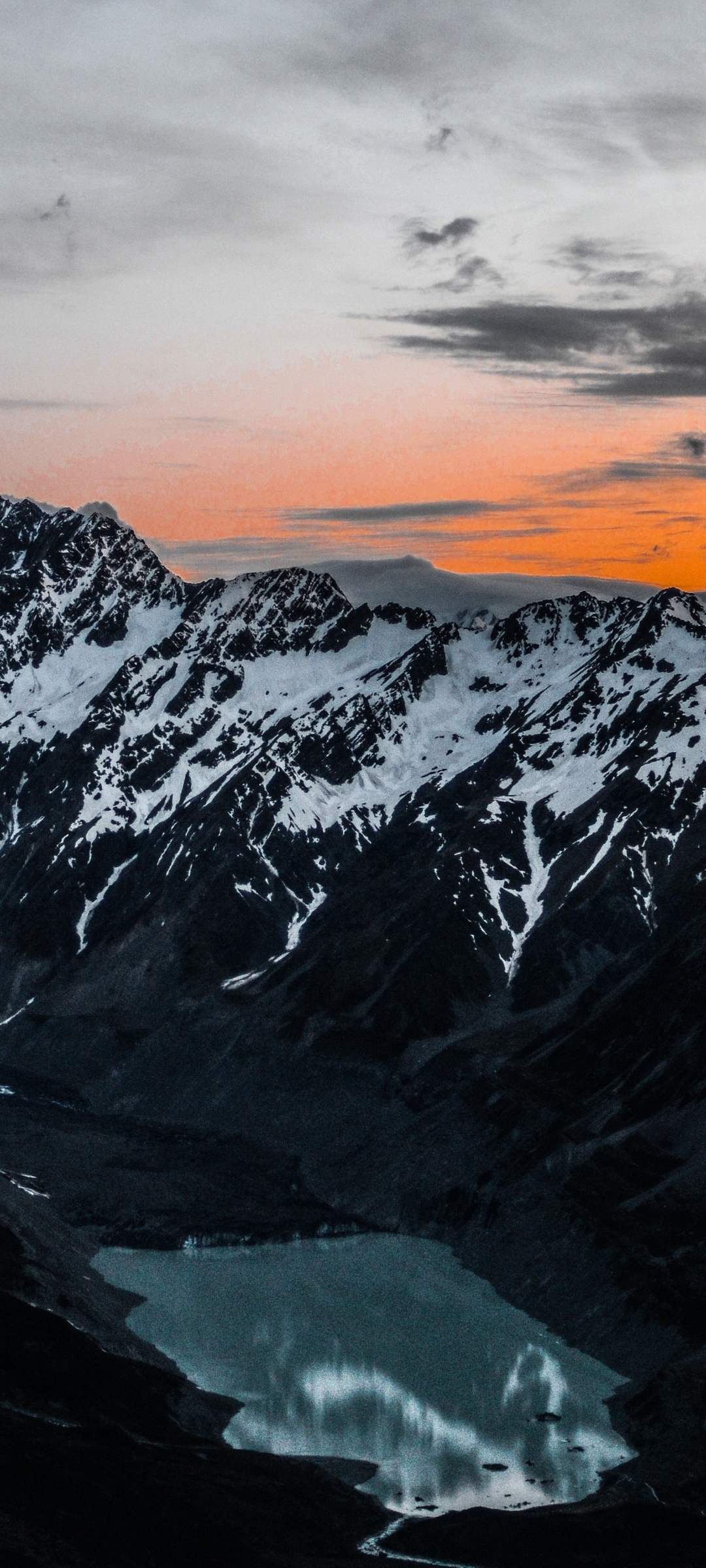 1080x2400 The snowy mountain, Phone