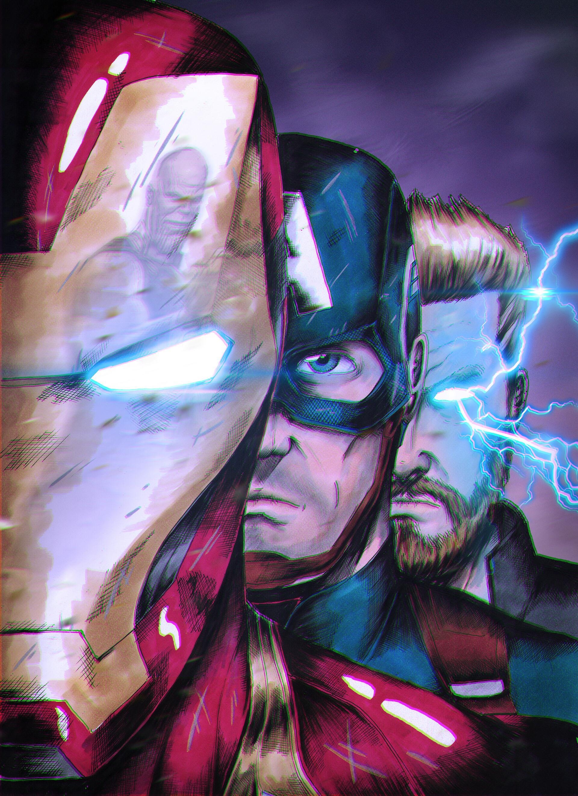 1920x2650 Wallpaper Avengers Endgame Trinity, Phone