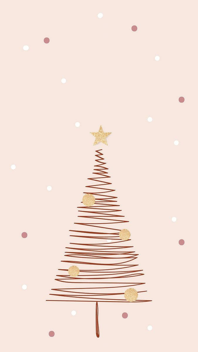 680x1200 Download Cute Christmas iPhone Tree Scribble Wallpaper, Phone