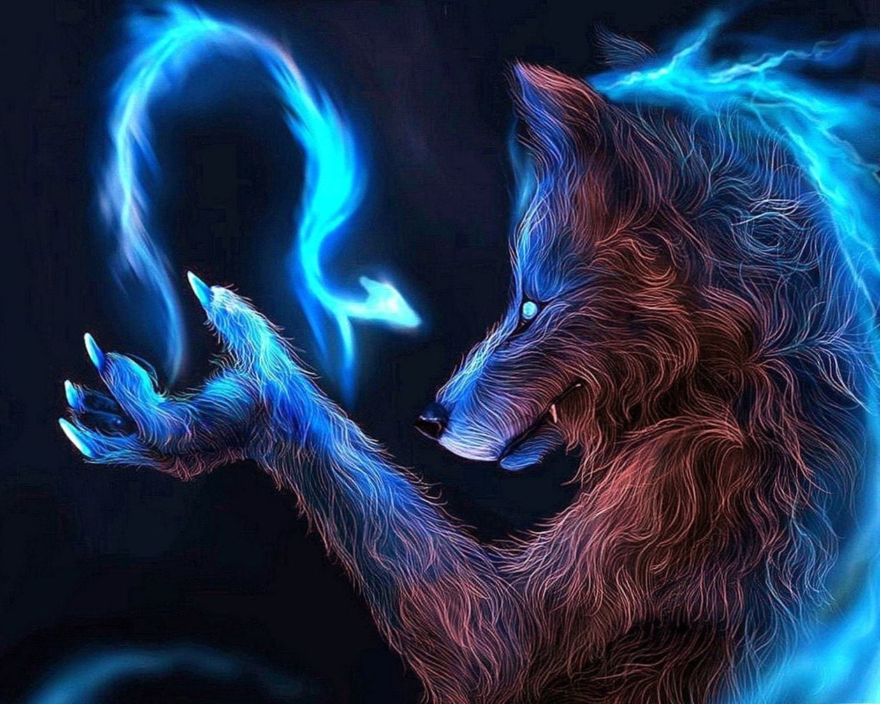 1260x1010 Wolf Magic Begin Now Wallpaper, Desktop