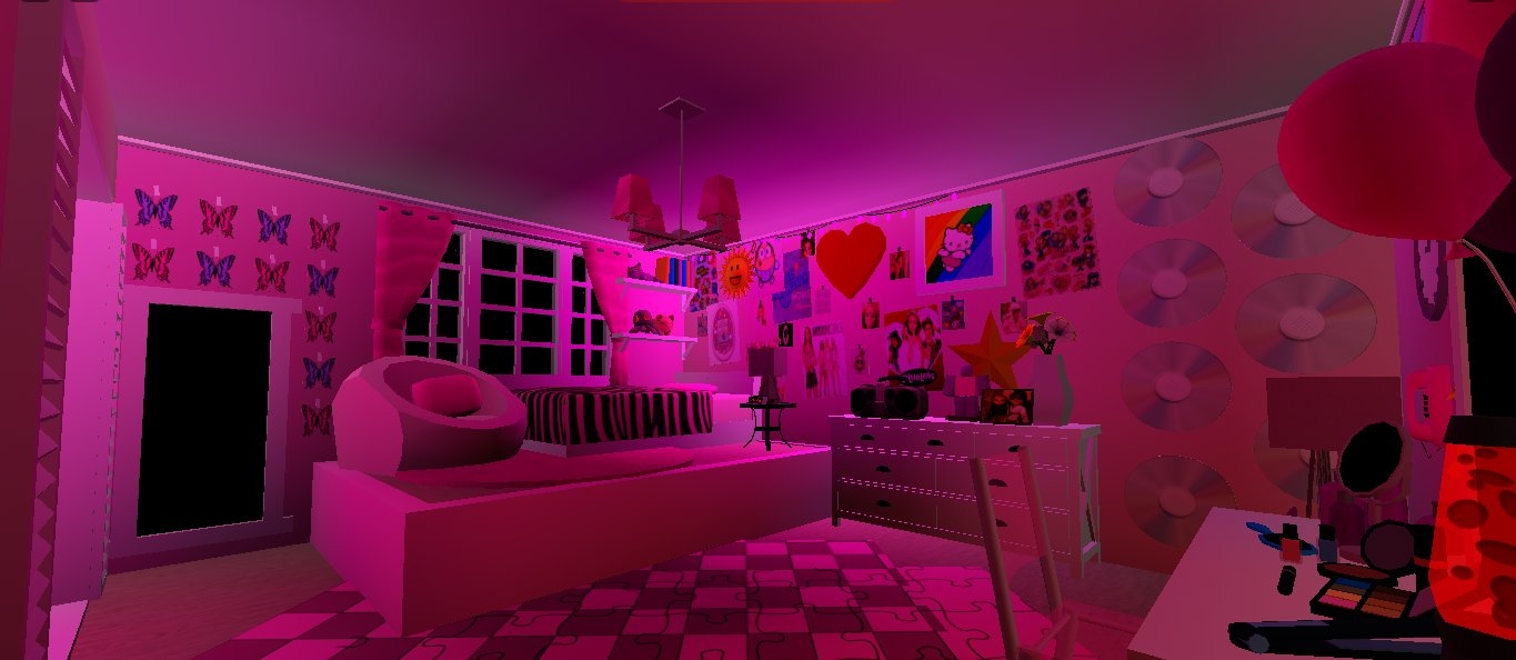 1370x600 Princessasweet Teenager's Bedroom (mcbling Y2k✧) #bloxburg #welcometobloxburg #bloxburgbuilds, Dual Screen