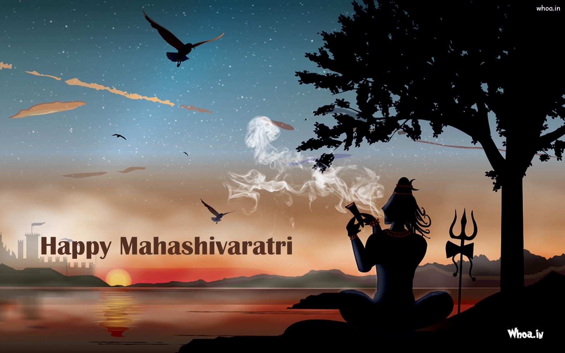 1920x1200 Wallpaper Of Lord Shiva With Smoking Hukka Maha Shivaratri, Desktop