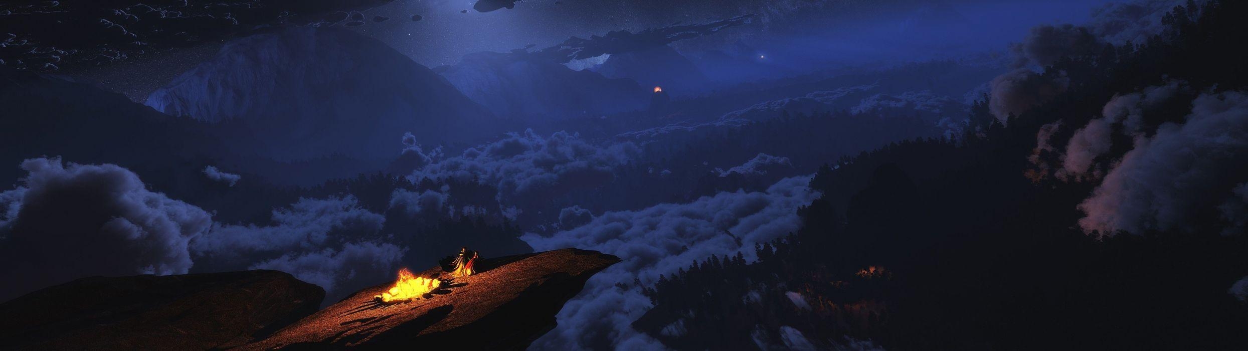 2490x700 Fantasy art Dual Screen HD Background ultra wide wallpaper, Dual Screen
