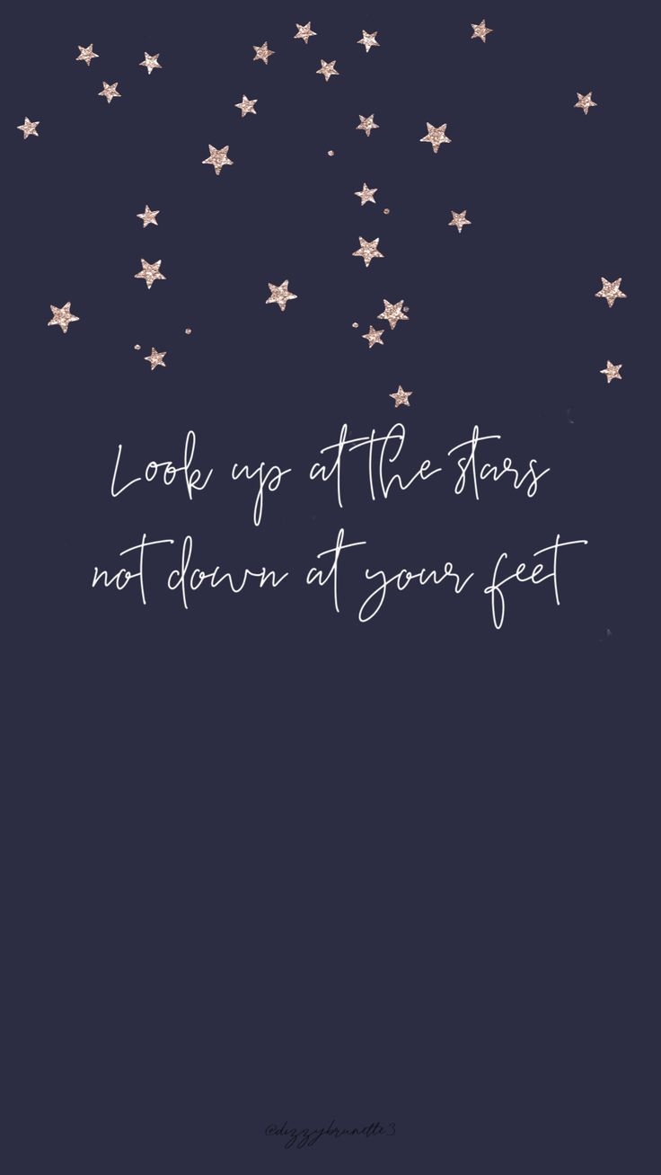 740x1310 Inspirational wallpaper “look up at the stars, not down at your feet”, Phone