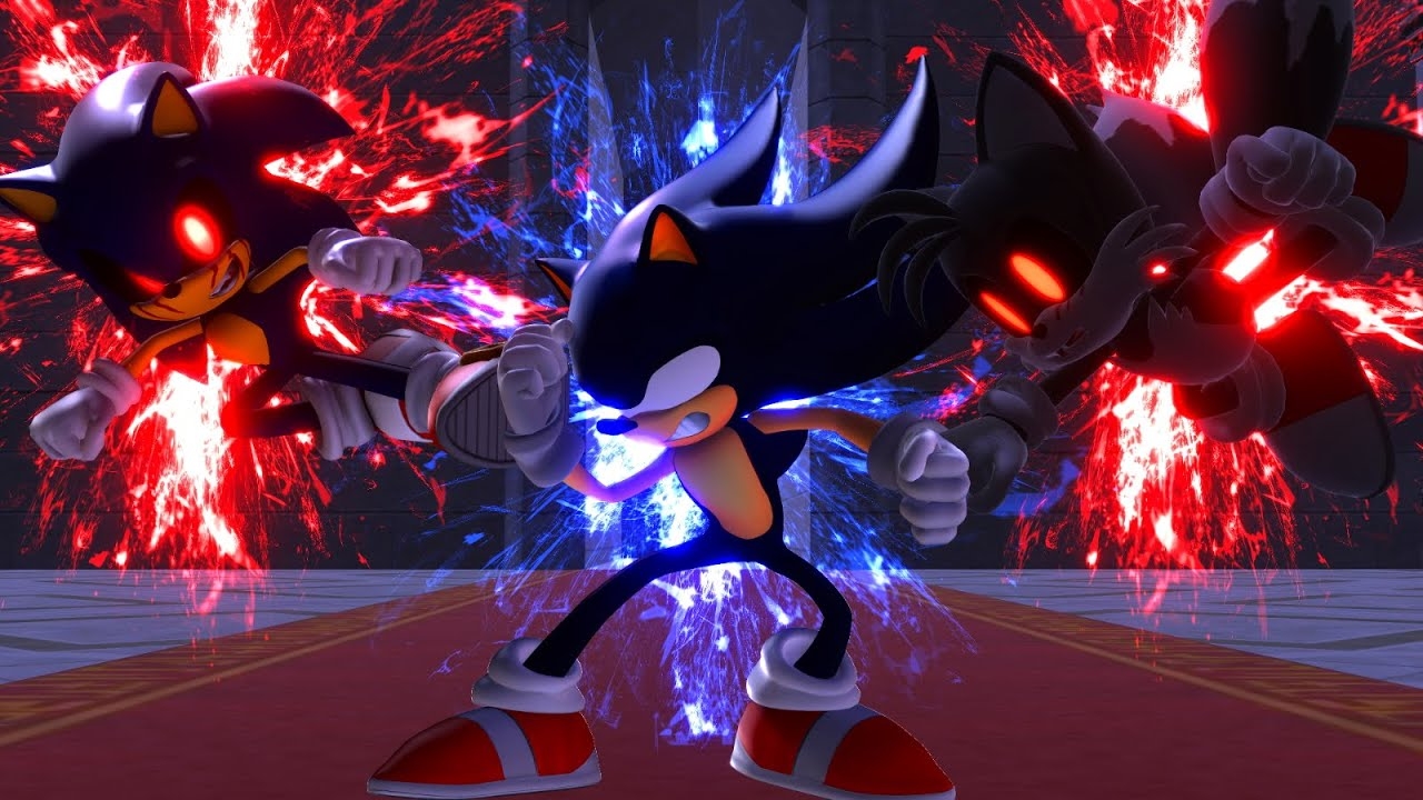 1280x720 Dark Sonic V.S. Sonic.EXE and Tails.EXE 3 [Animation] ソニック v. ソニック, Desktop