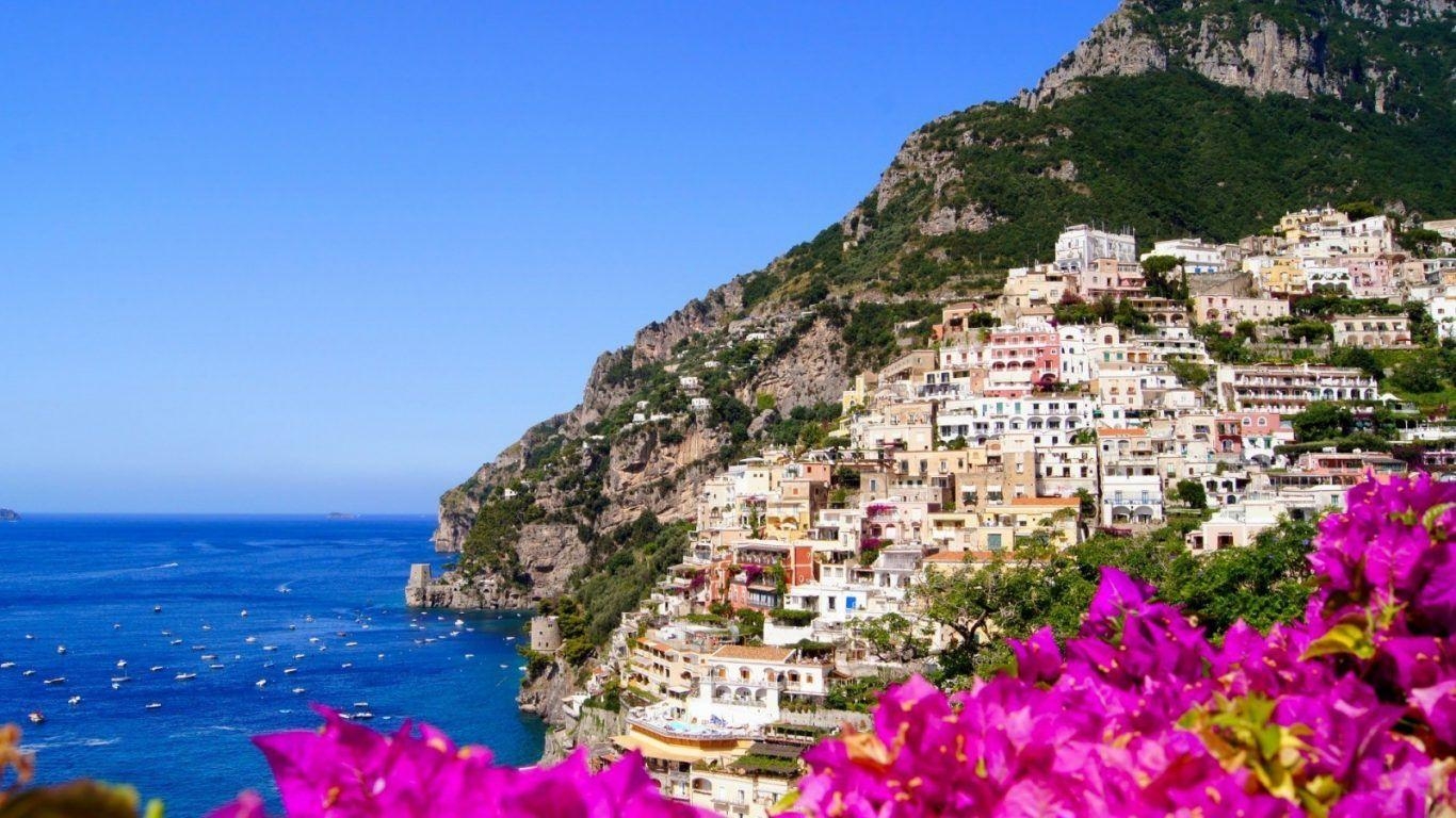 1370x770 Wallpaper Tagged With Amalfi: View Amalfi Lovely Flowers, Desktop