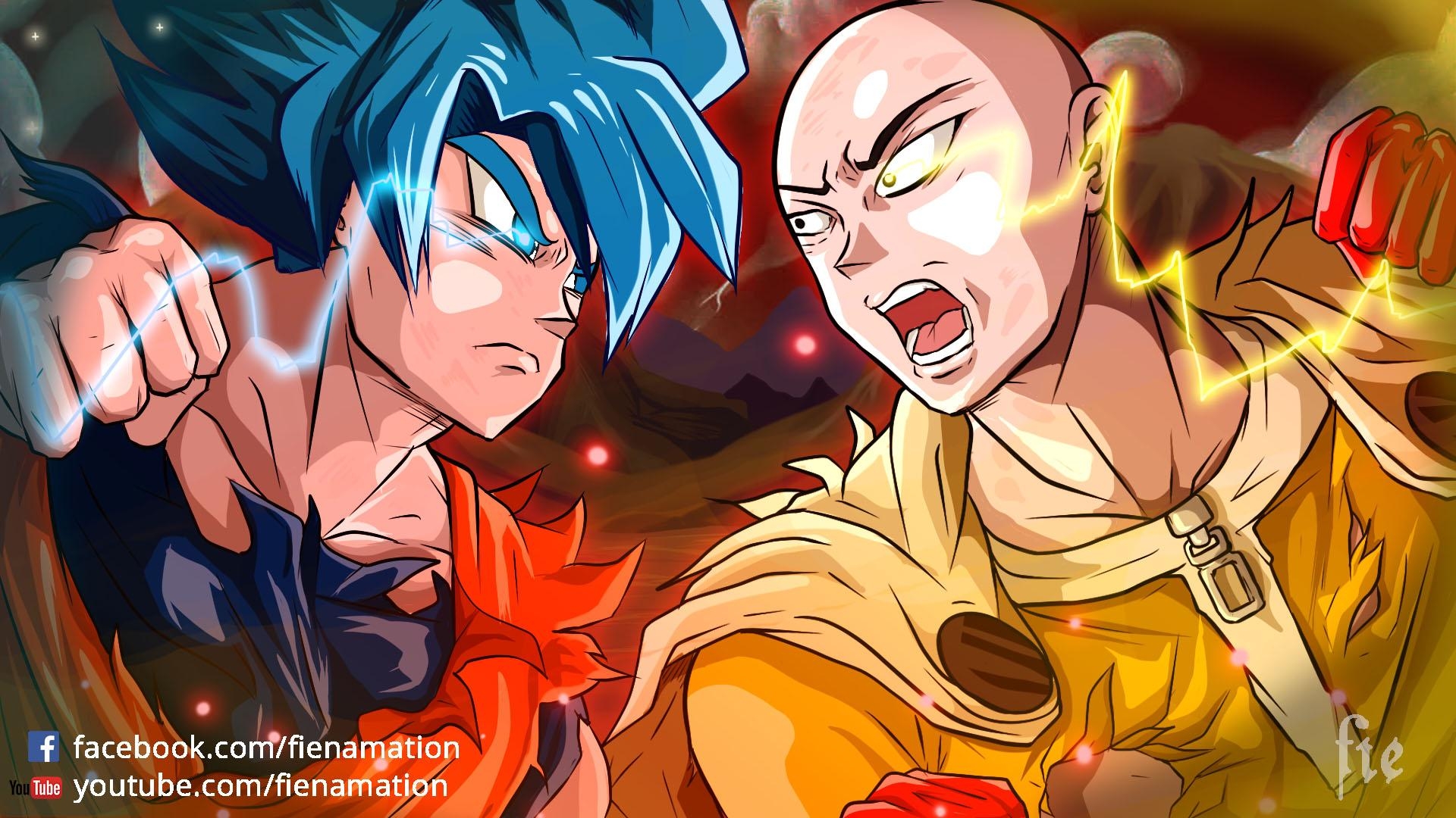 1920x1080 saitama vs goku, Desktop