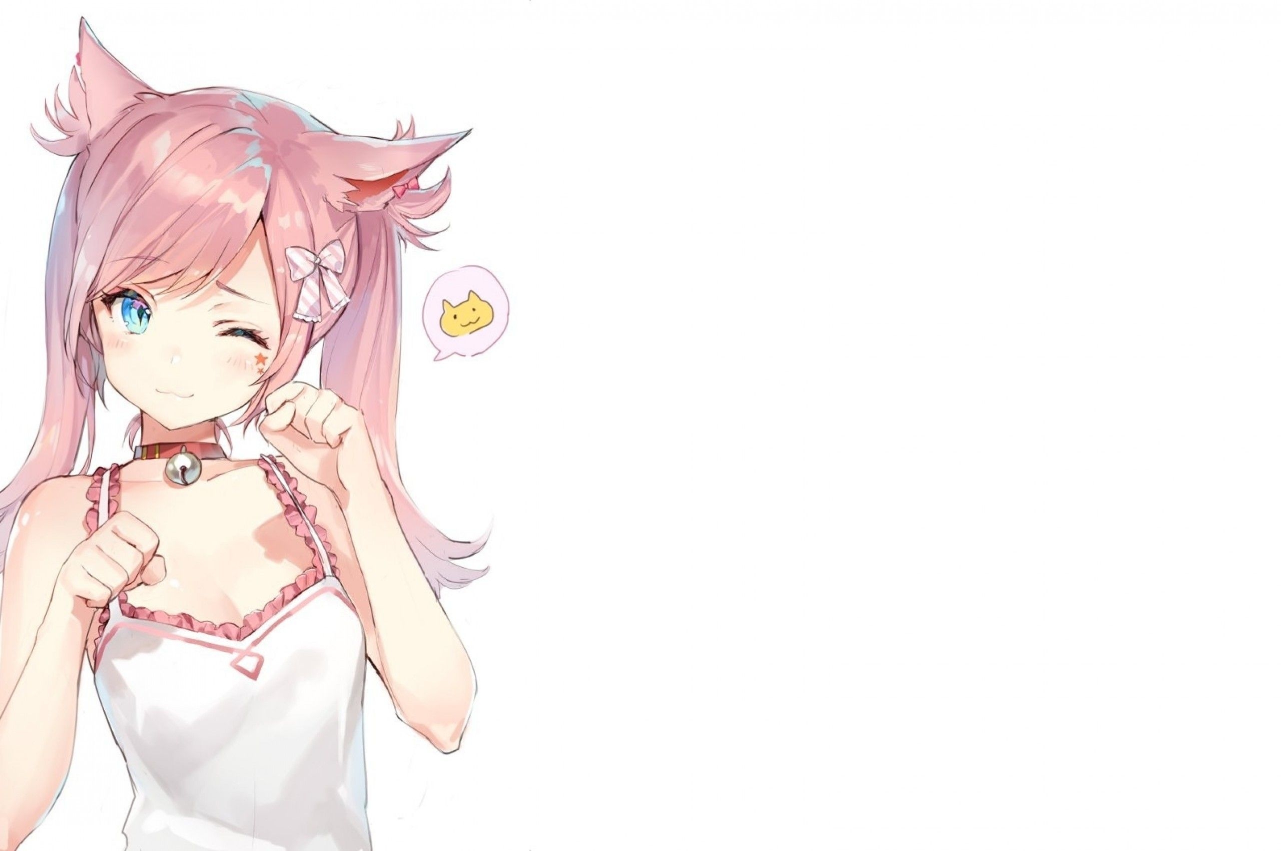 2560x1700 Cute Pink Anime Cat Girl Wallpaper.novocom.top, Desktop