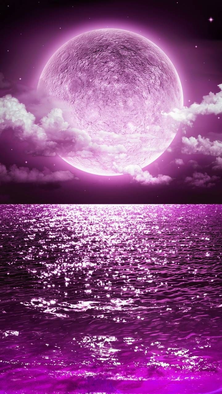 720x1280 Purple Moon iPhone Wallpaper Free Purple Moon iPhone Background, Phone