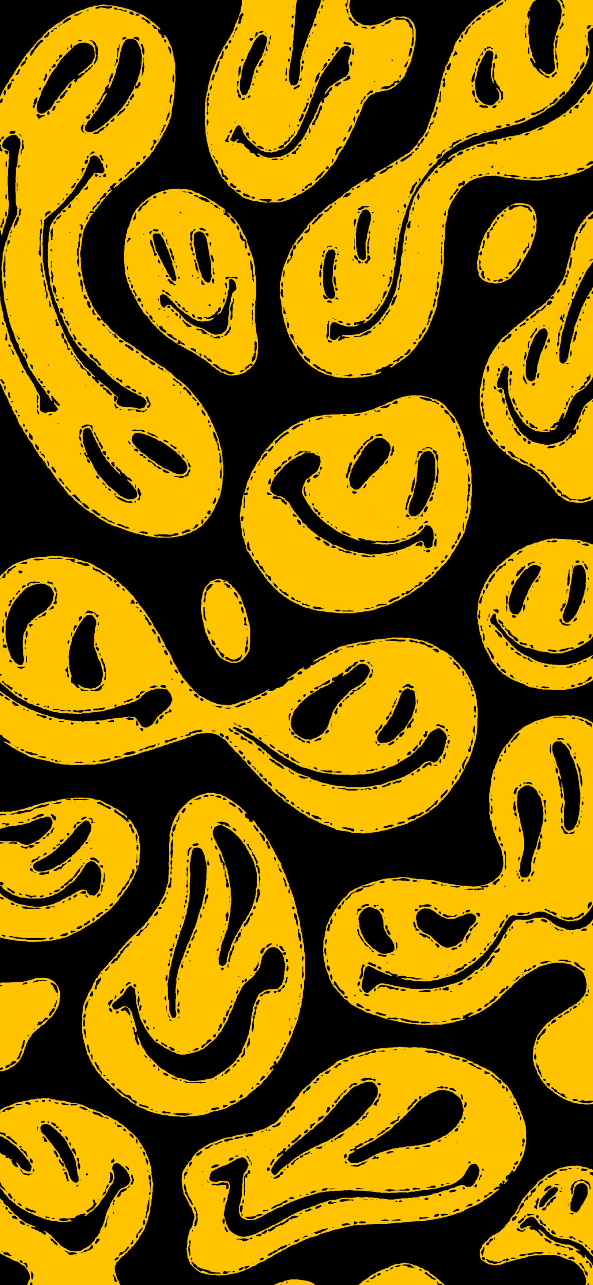 1190x2560 Trippy Smiley Face Wallpaper, Phone