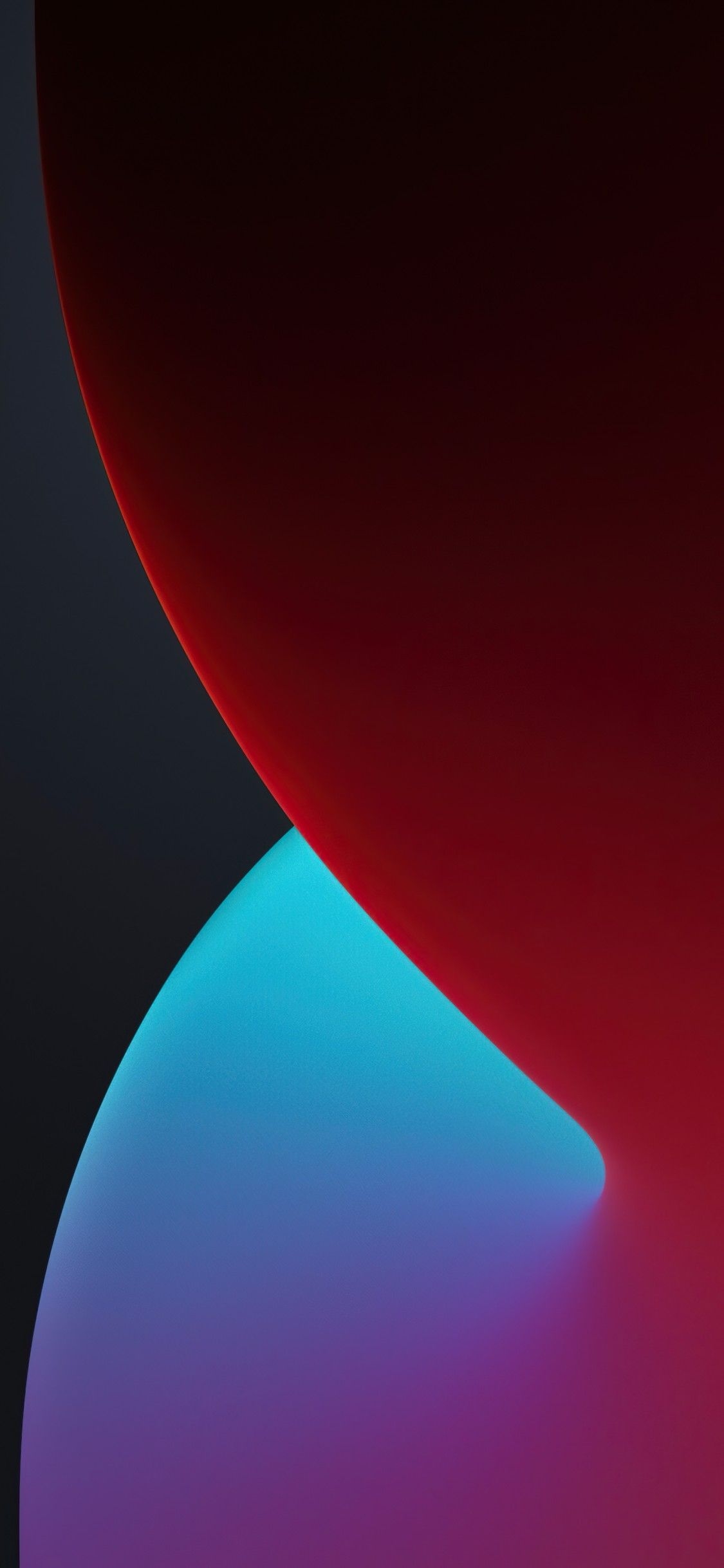 1130x2440 iOS 14 4K Wallpaper, WWDC, iPhone iPadOS, Dark, Red, Stock, Gradients, Phone